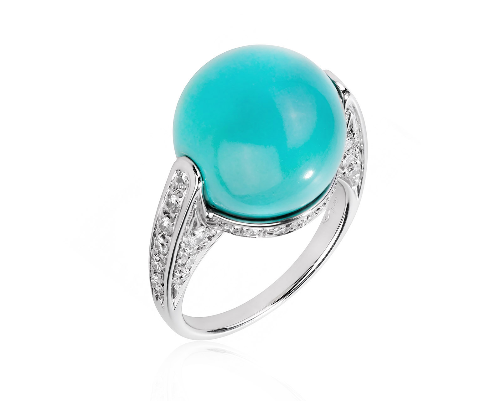 Оригинальное золотое кольцо с бирюзой 20.12ct Carlo Luca Della Quercia 150126/3