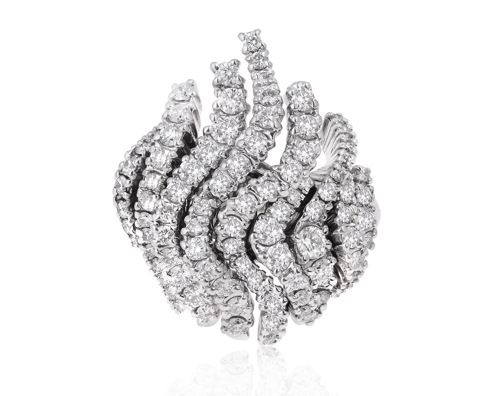 Оригинальное золотое кольцо с бриллиантами 1.95ct Damiani