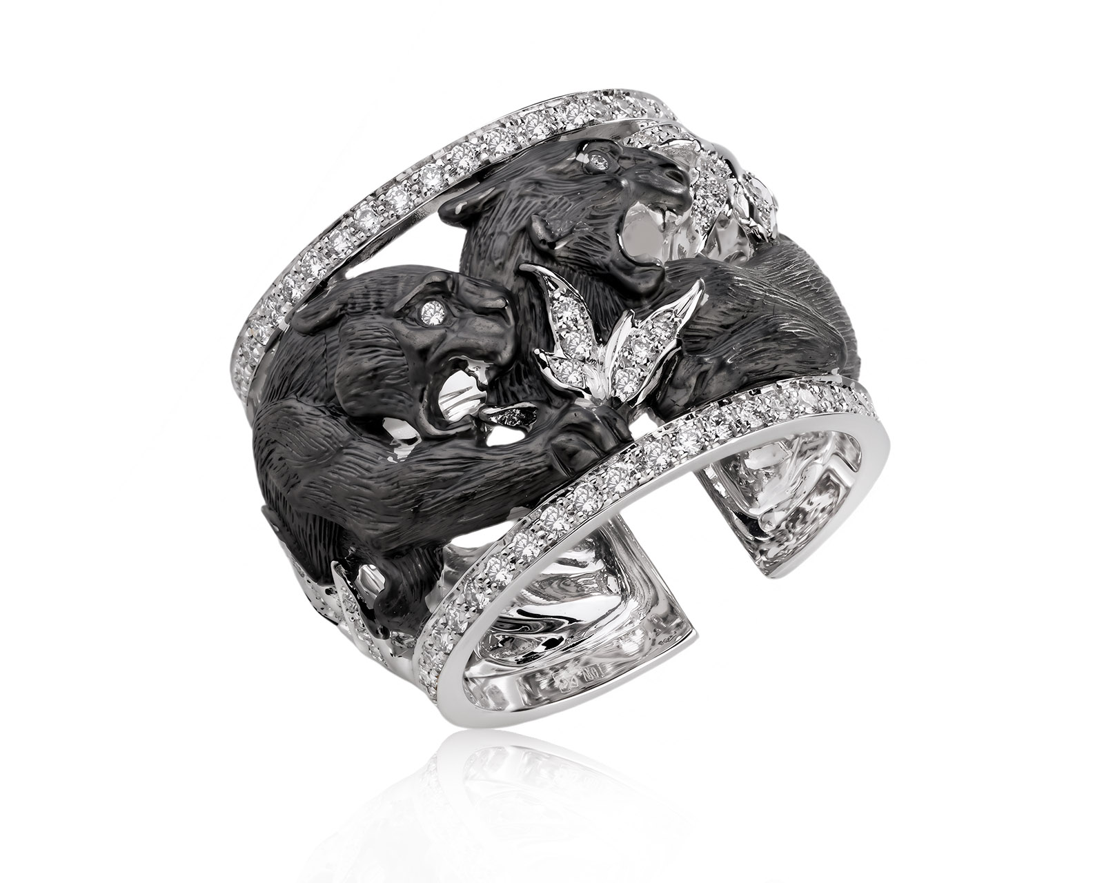 Оригинальное золотое кольцо с бриллиантами 0.53ct Magerit Puma 180826/5
