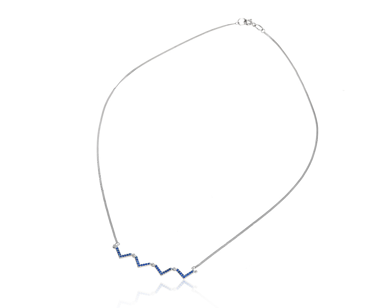 Превосходный золотой кулон с сапфирами 0.50ct