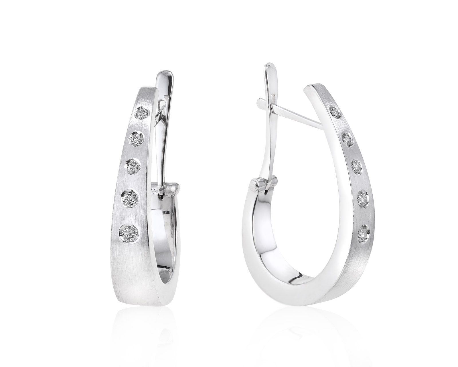 Изящные золотые серьги с бриллиантами 0.17ct 060821/1