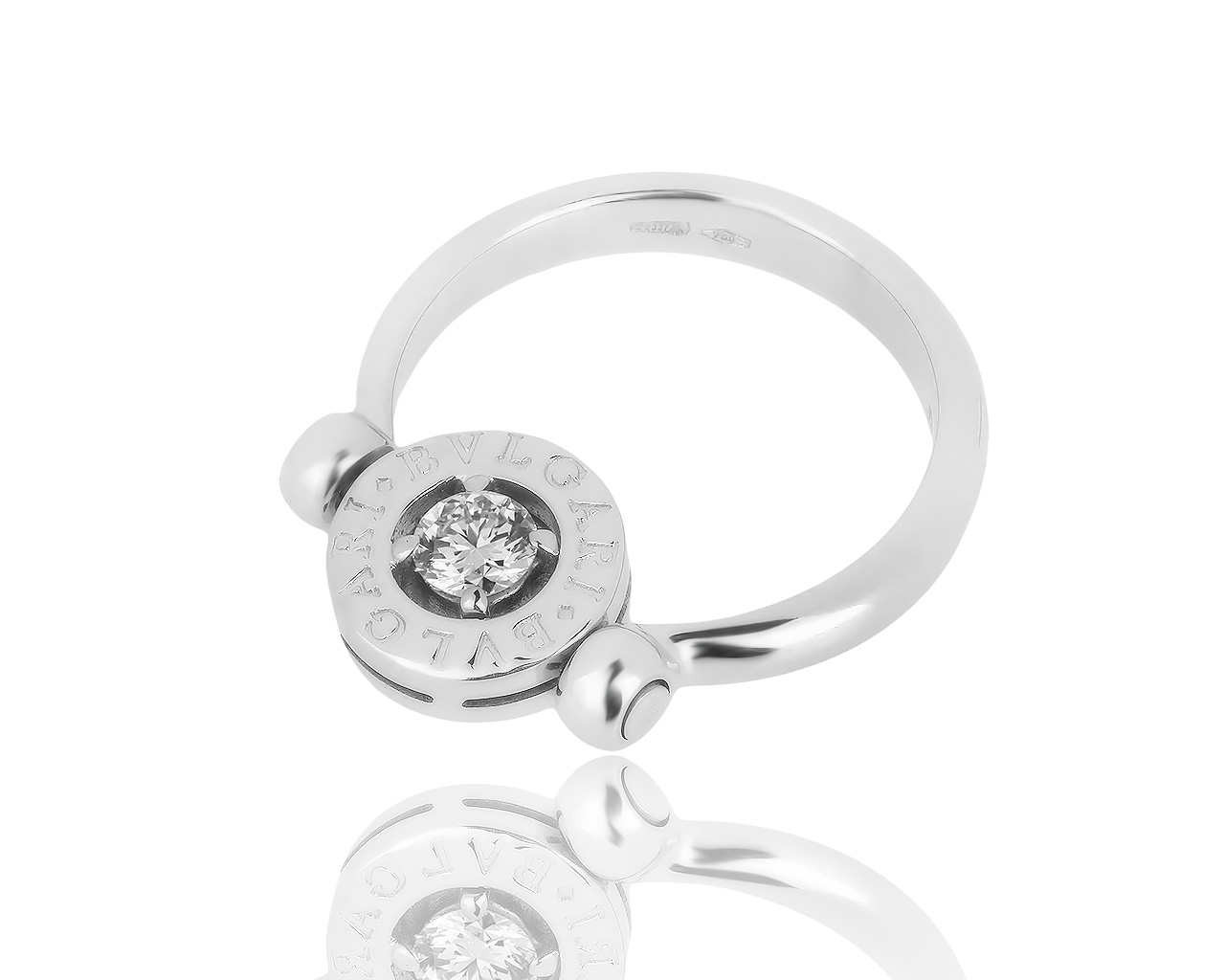 Лаконичное золотое кольцо с бриллиантом 0.21ct Bvlgari 200519/8