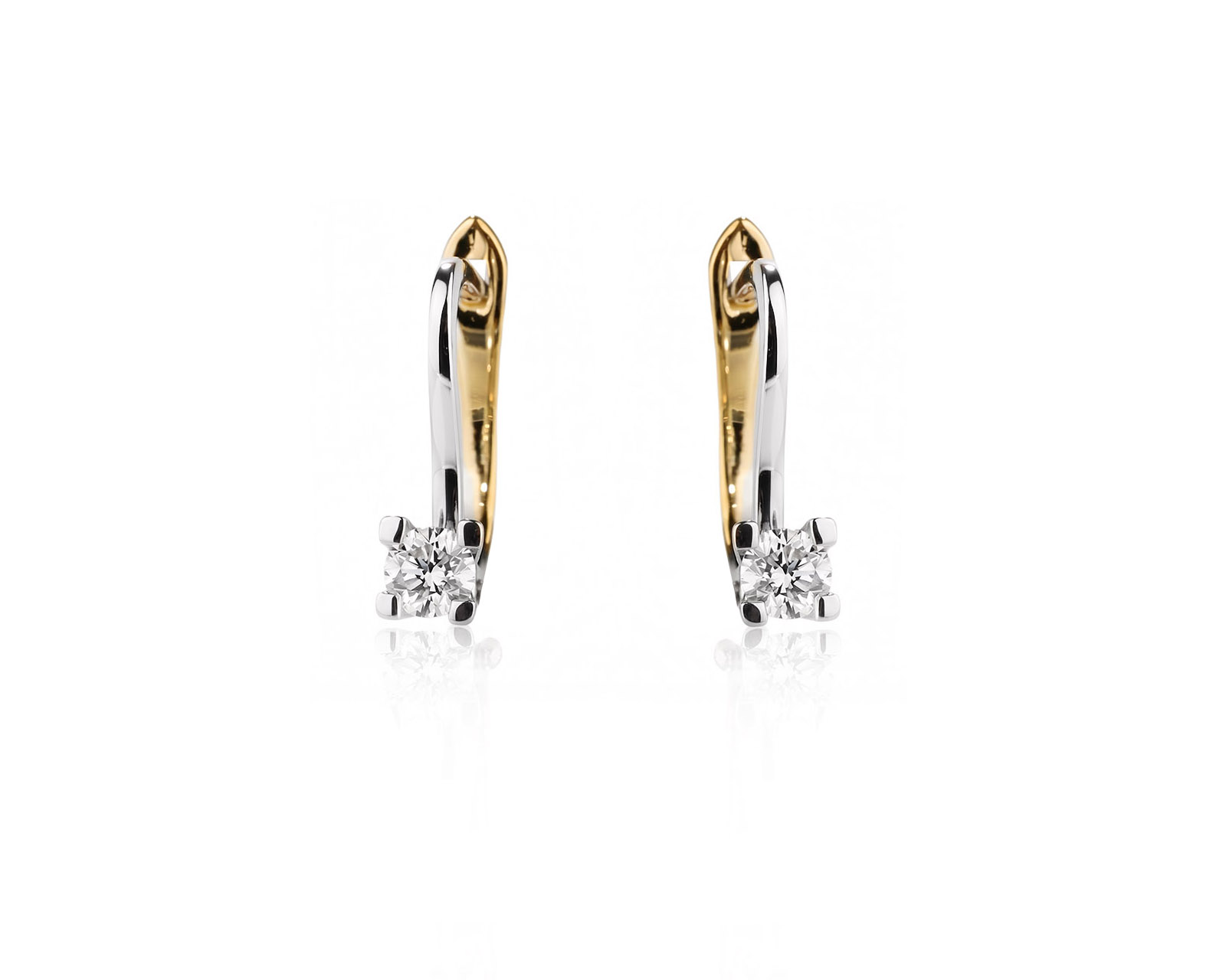 Золотые серьги с бриллиантами 0.42ct 990515/1