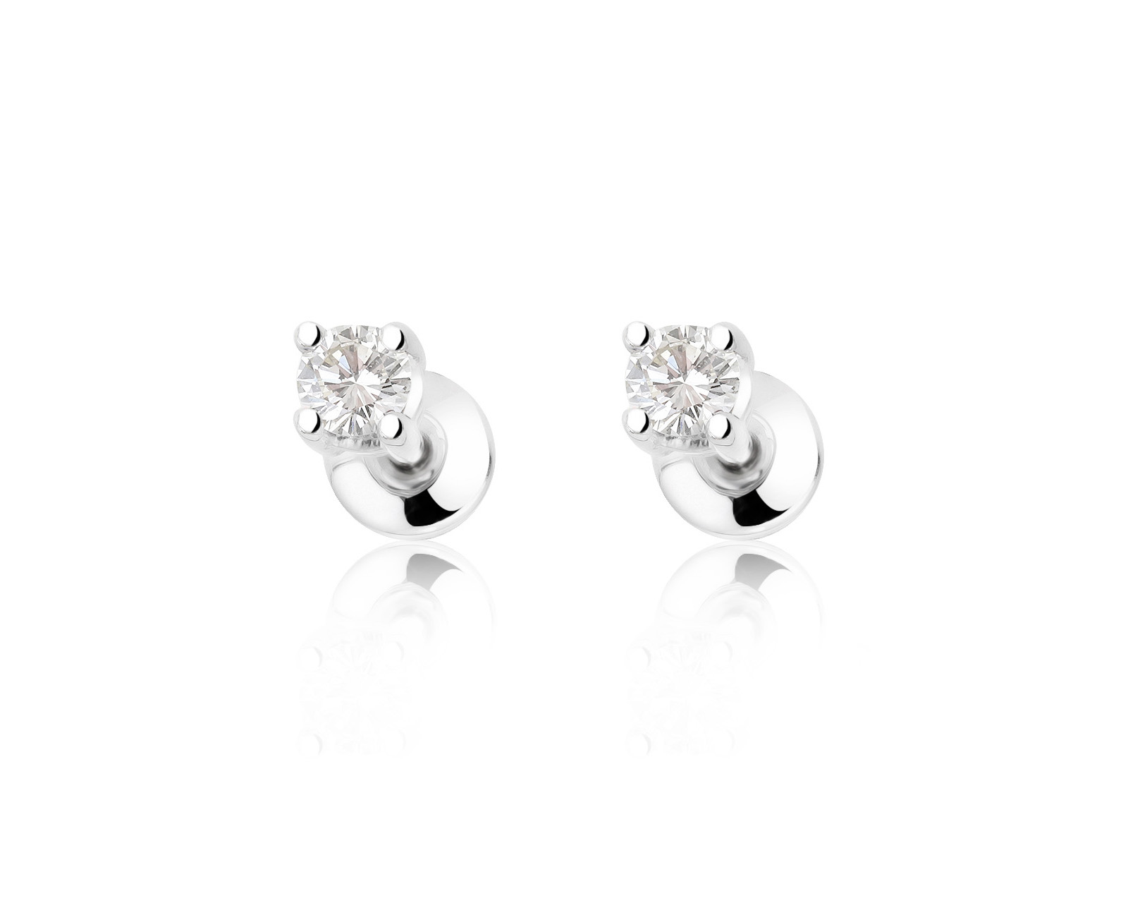 Элегантные золотые серьги с бриллиантами 0.30ct