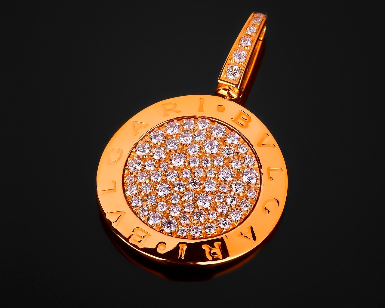 Золотая подвеска с бриллиантами 1.15ct Bvlgari 260118/10