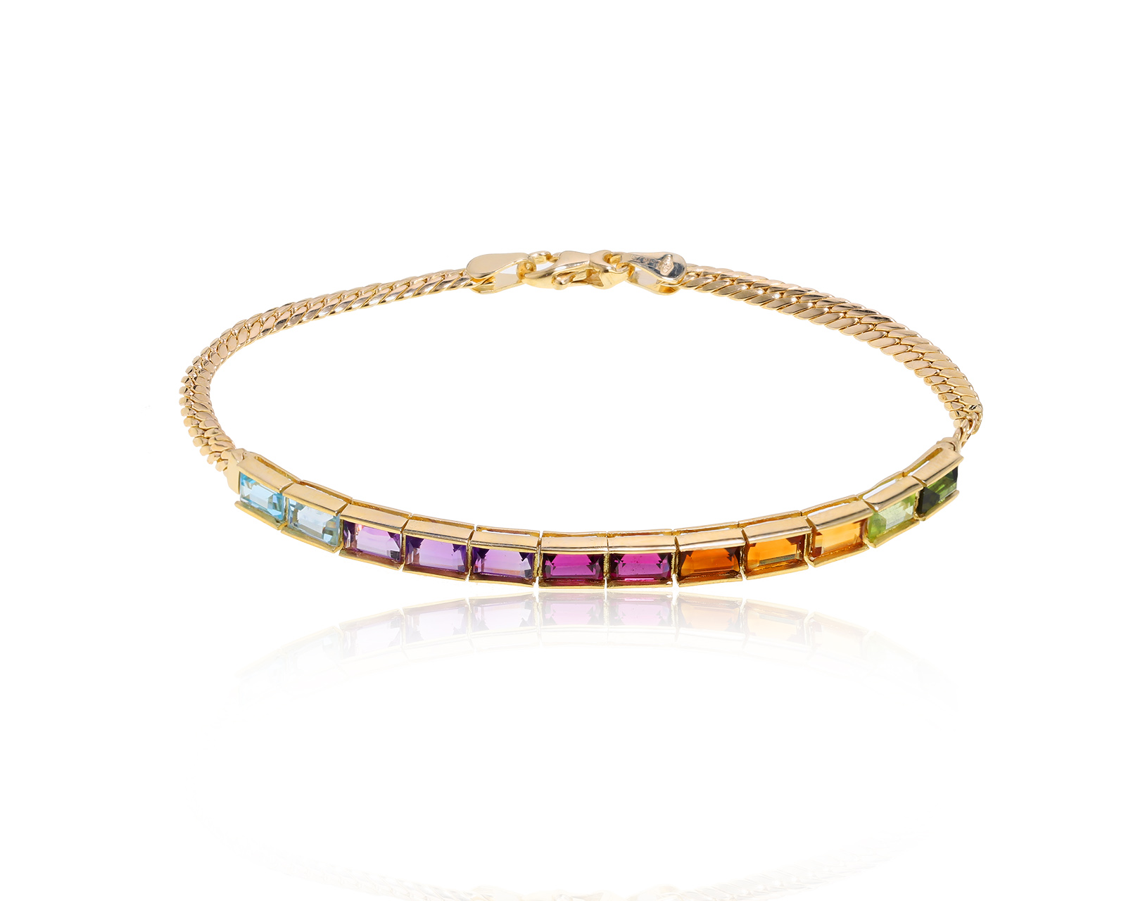 Оригинальный золотой браслет с цветными камнями H.Stern Rainbow 200522/2