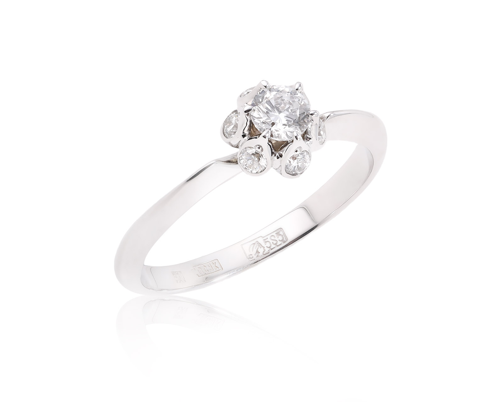 Оригинальное золотое кольцо с бриллиантами 0.38ct Constantin Artmayer