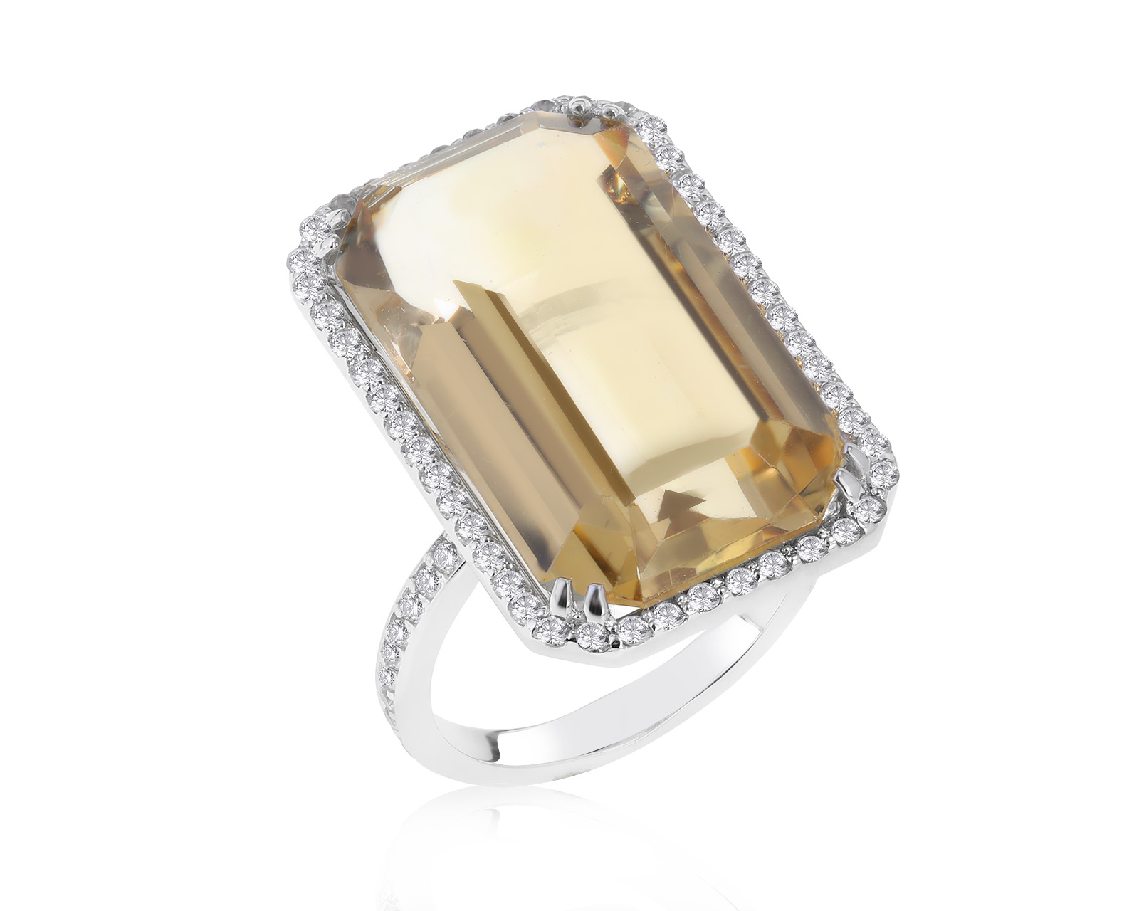 Потрясающее золотое кольцо с цитрином 13.91ct