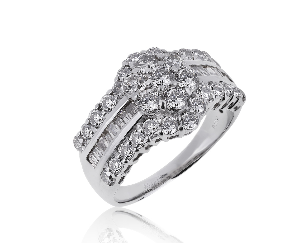 Завораживающее платиновое кольцо с бриллиантами 2.00ct 100320/19