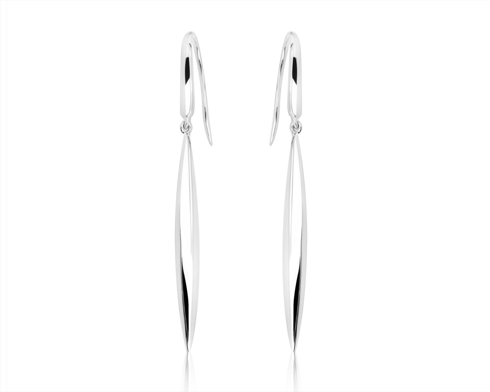 Оригинальные золотые серьги Tiffany&Co Feather Hook Dangle