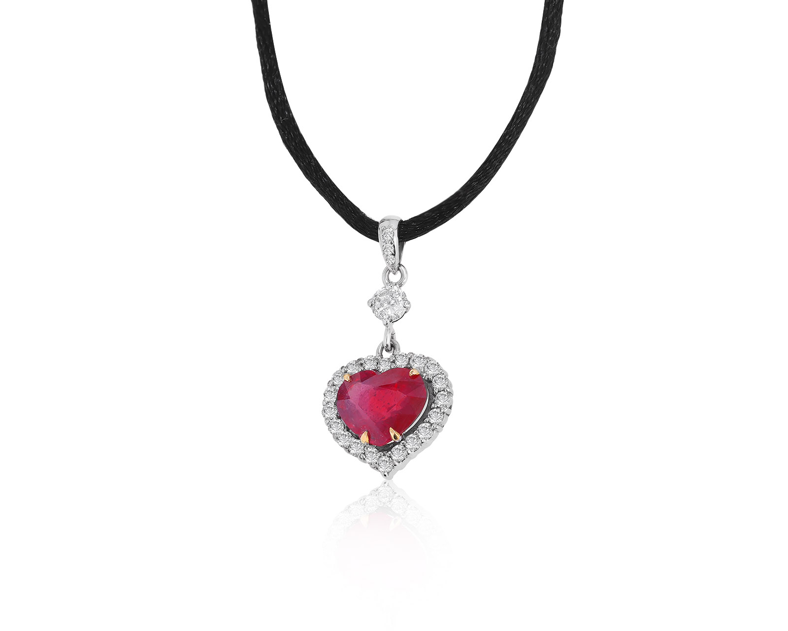 Романтичный золотой кулон с рубином 7.00ct 180222/5