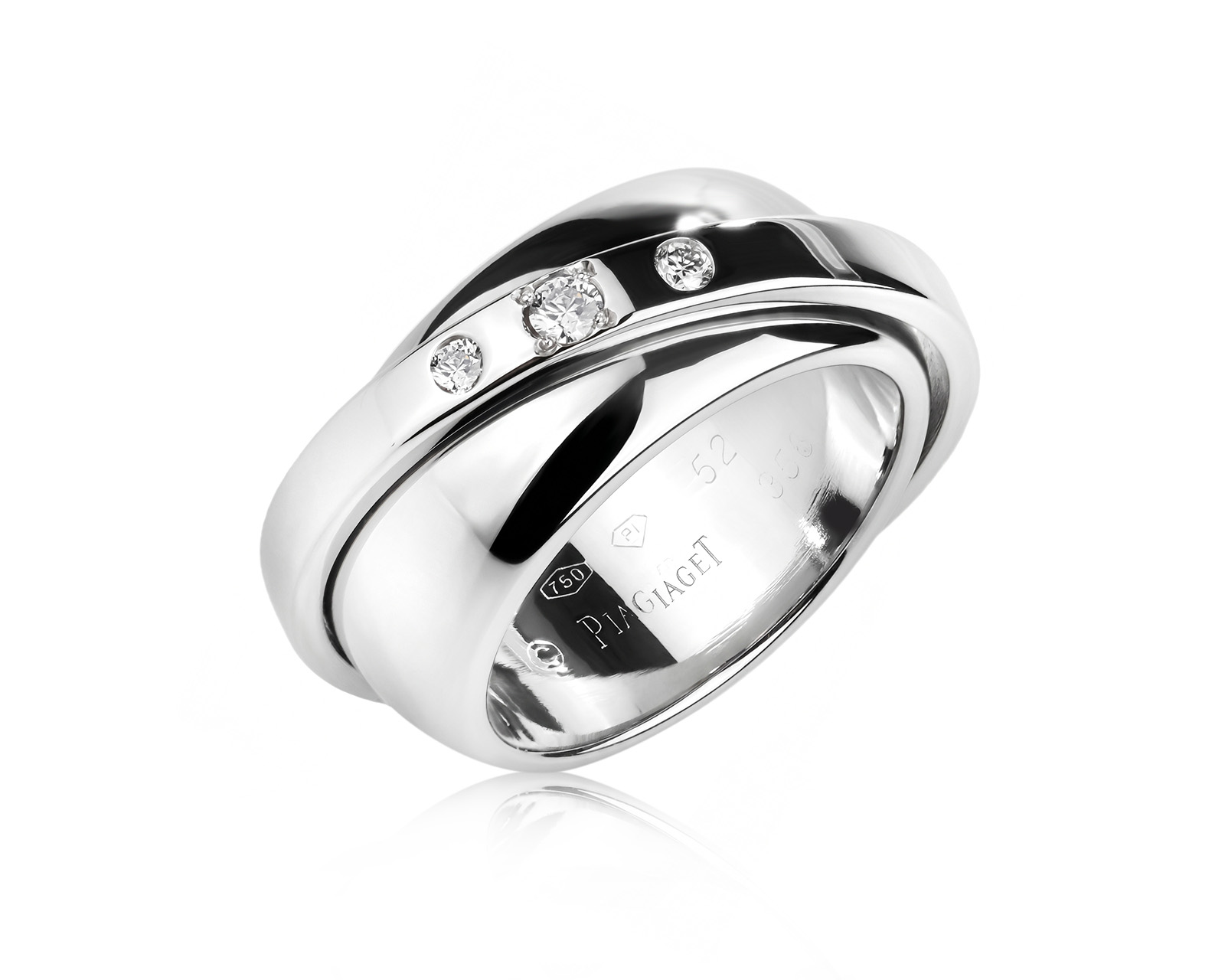 Оригинальное золотое кольцо с бриллиантами 0.10ct Piaget 171225/7