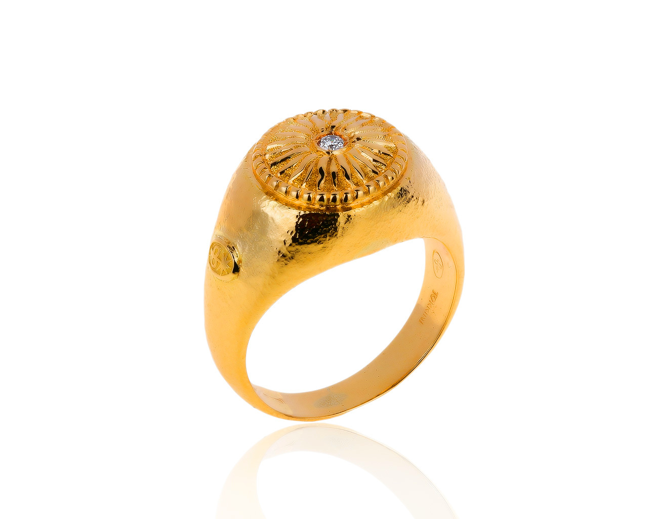 Оригинальное золотое кольцо с бриллиантом 0.03ct Torrini 211019/8