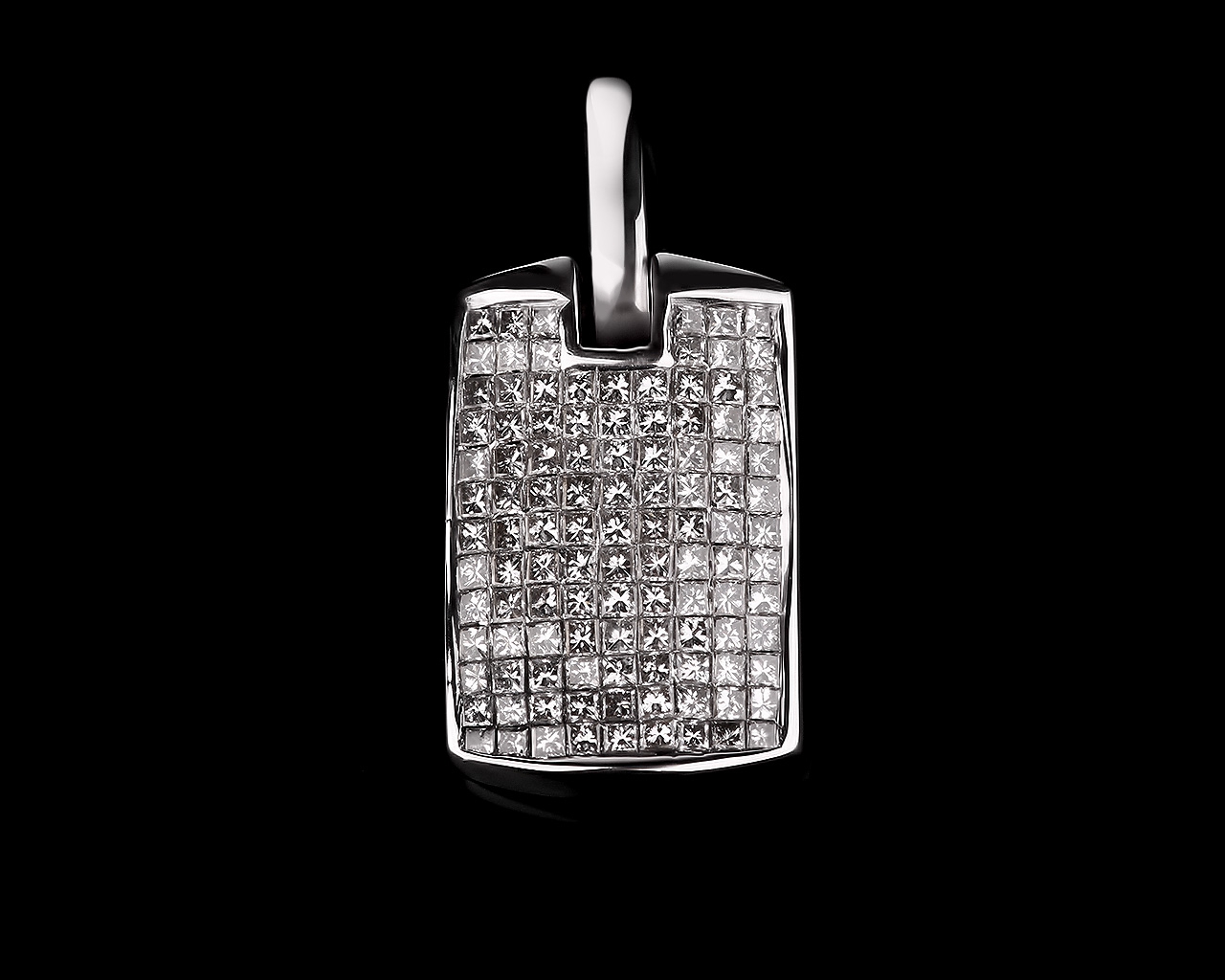 Модная золотая подвеска с бриллиантами 2.20ct 040417/3