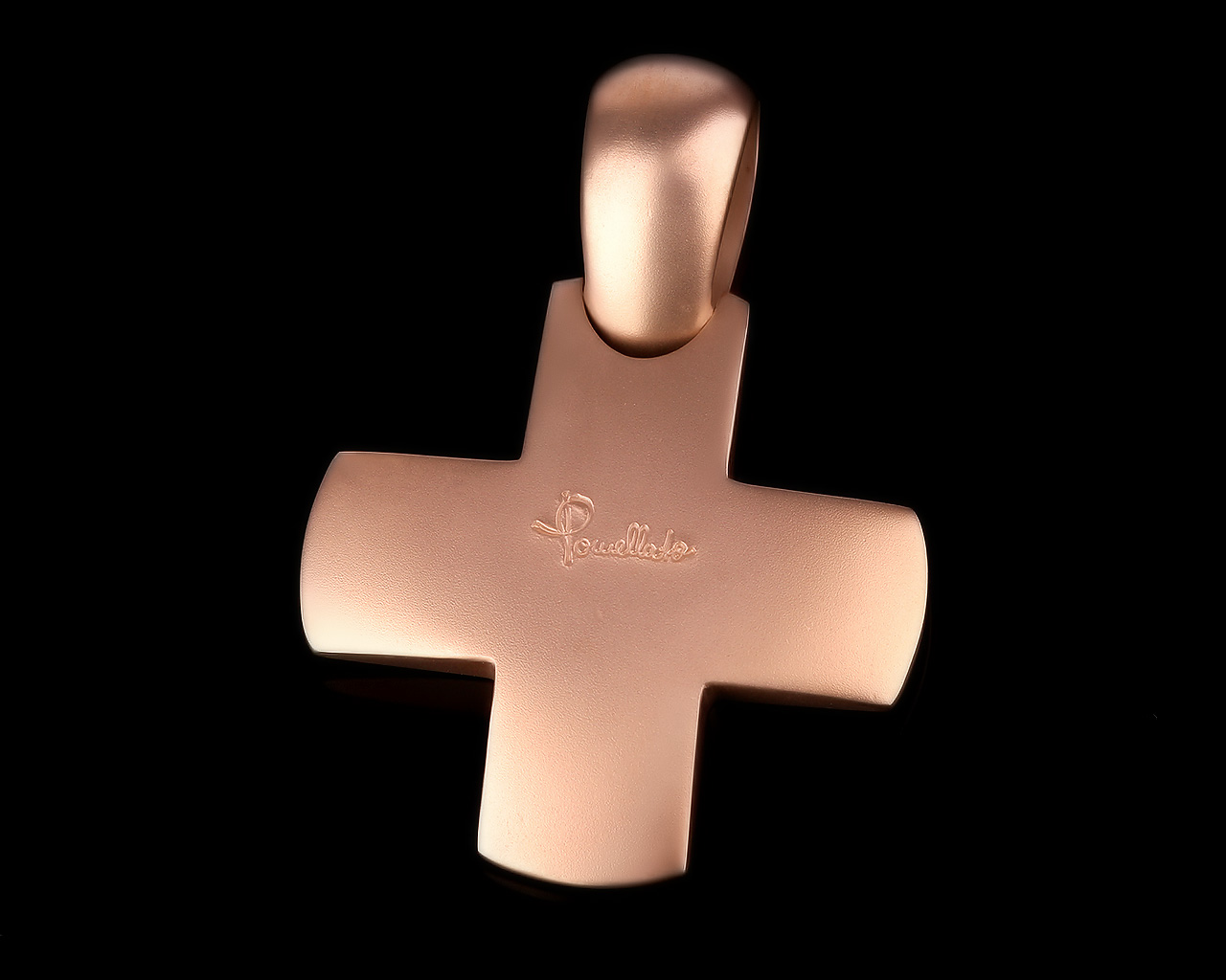 Матовый золотой крестик Pomellato 290417/3