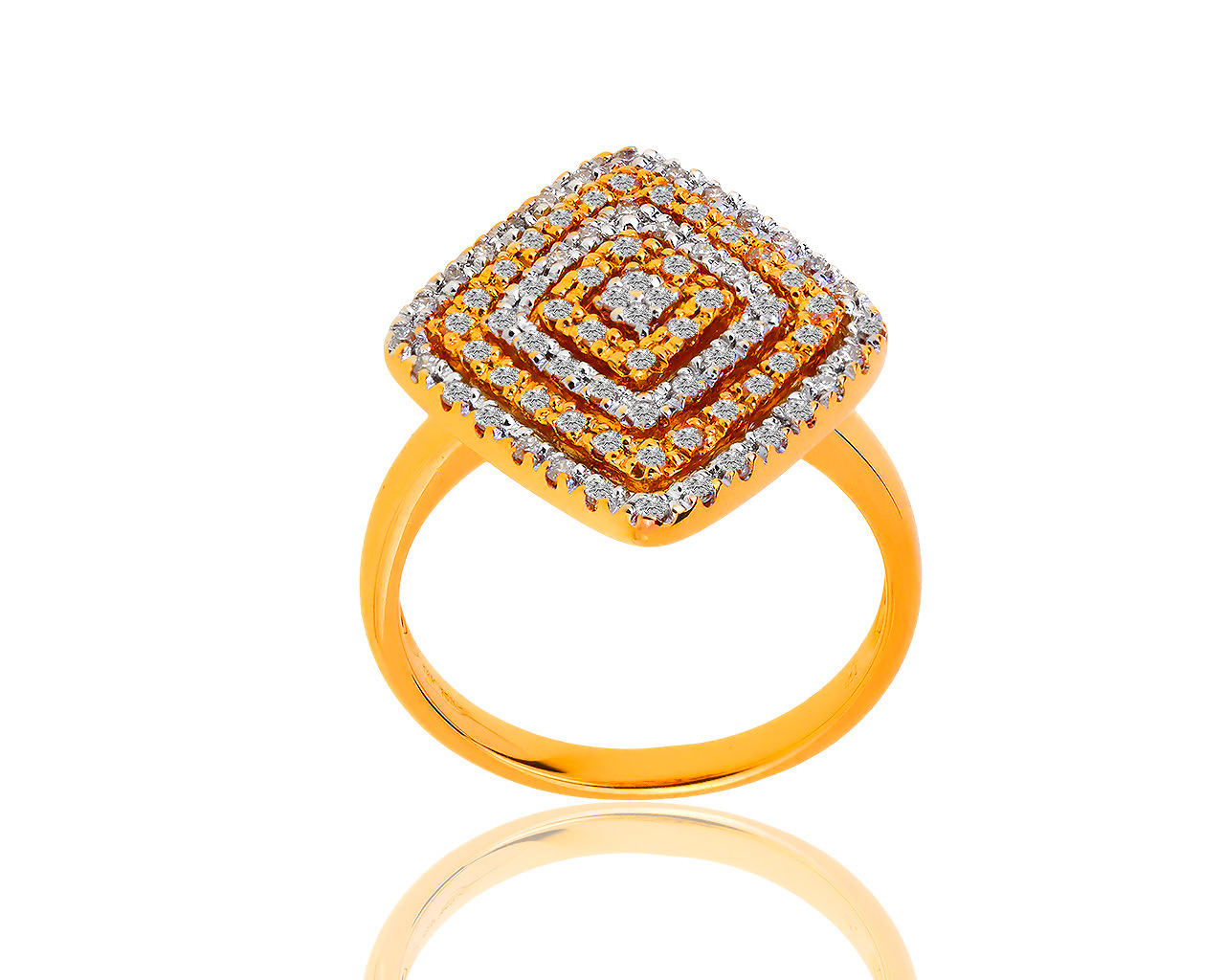 Стильное золотое кольцо с бриллиантами 0.45ct 180619/4
