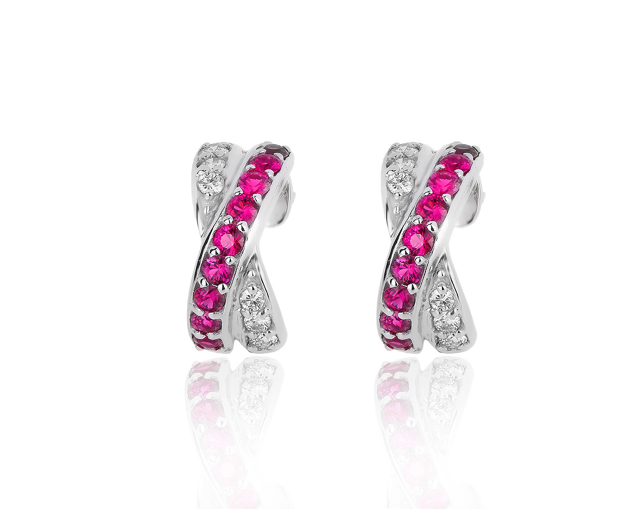 Женственные золотые серьги с бриллиантами 0.50ct 101019/2