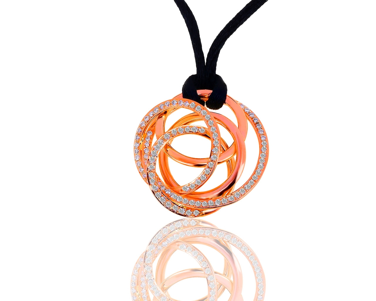 Безупречный золотой кулон с бриллиантами 1.01ct 150617/4