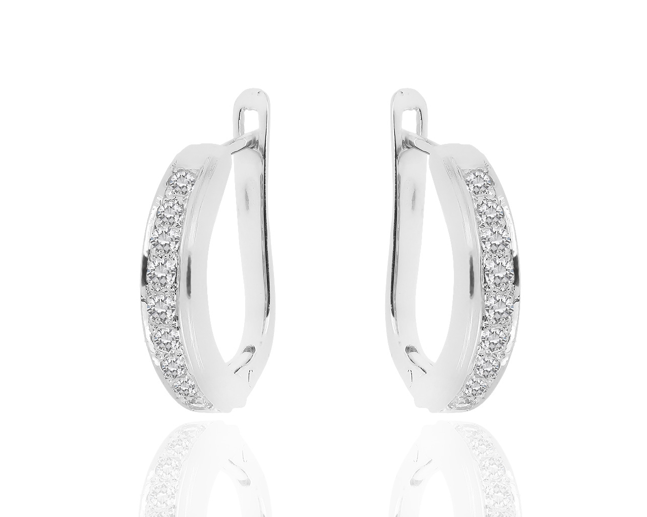Элегантные золотые серьги с бриллиантами 0.50ct 210119/3 Элегантные золотые серьги с бриллиантами 0.50ct 210119/3