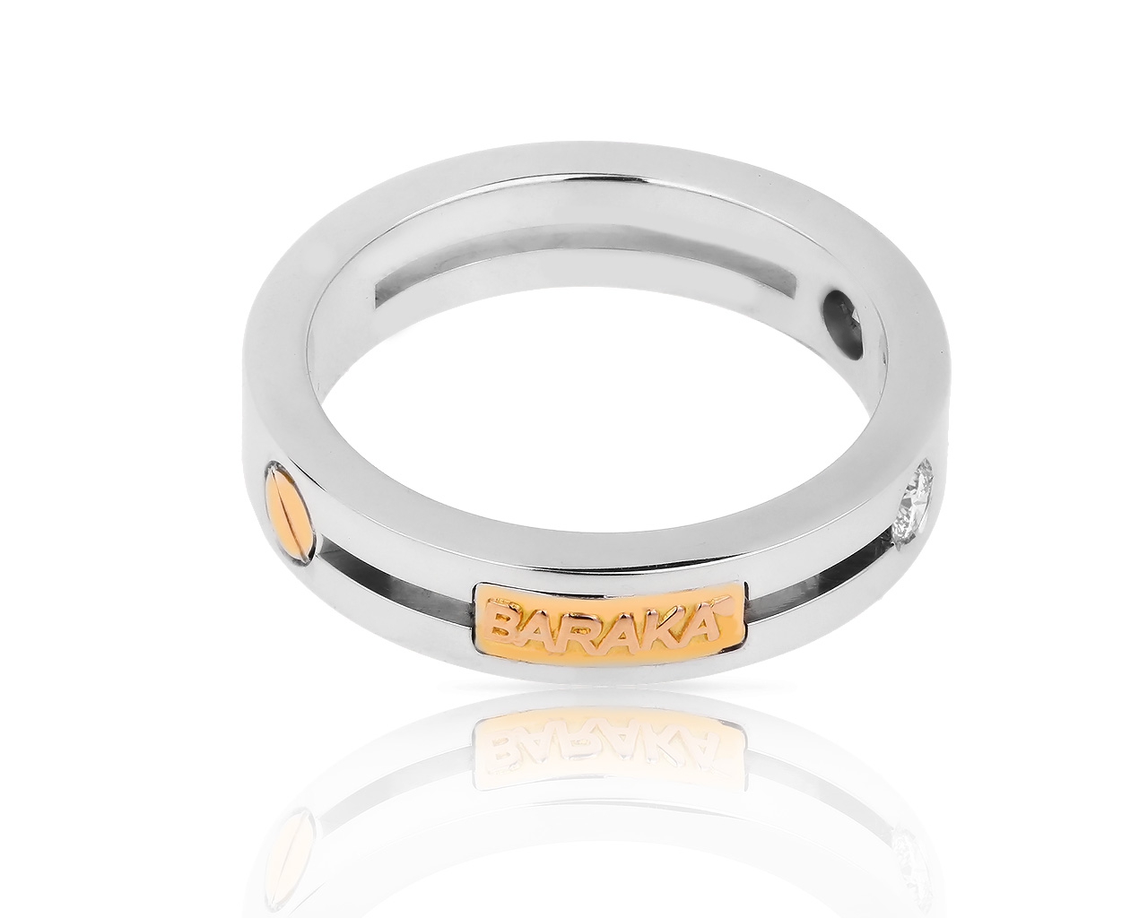 Оригинальное золотое кольцо с бриллиантами 0.16ct Baraka