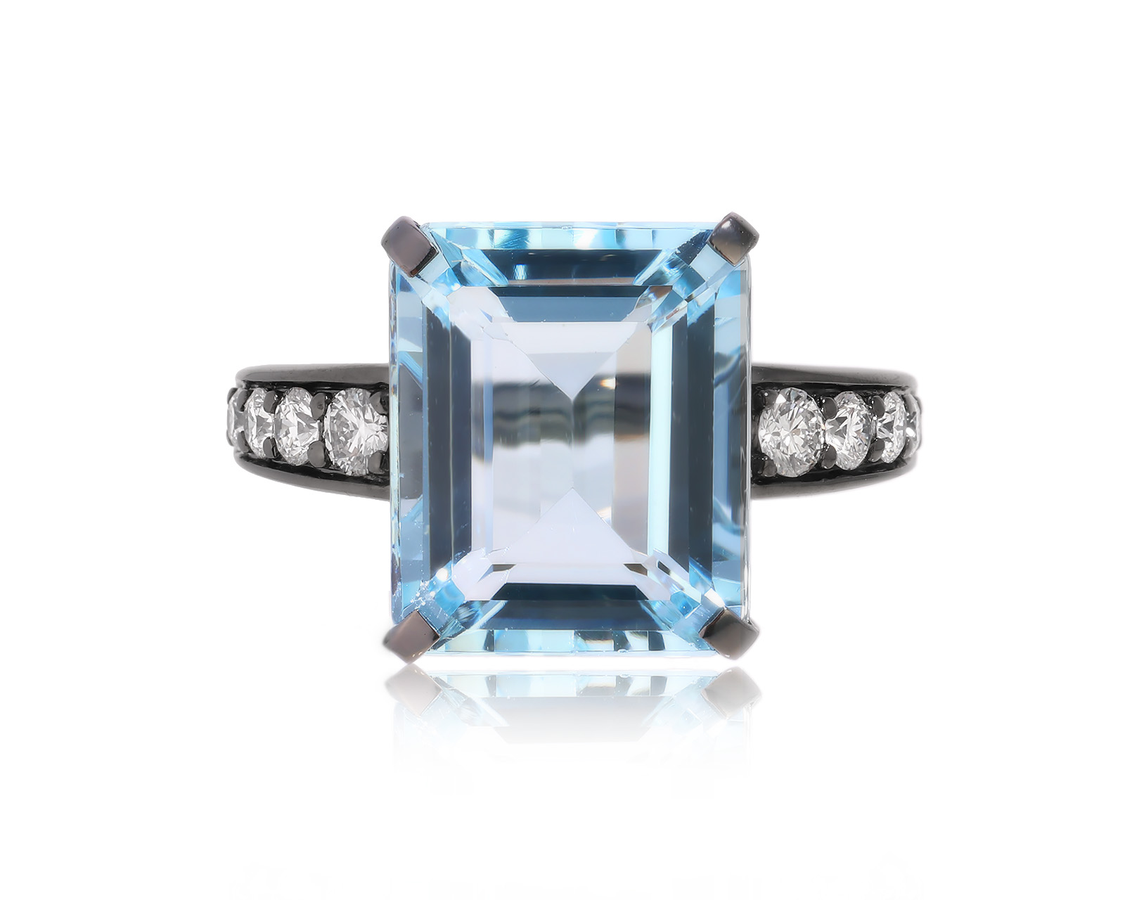 Золотое кольцо с аквамарином 5.53ct Evgeny Matveev 130225/Б98