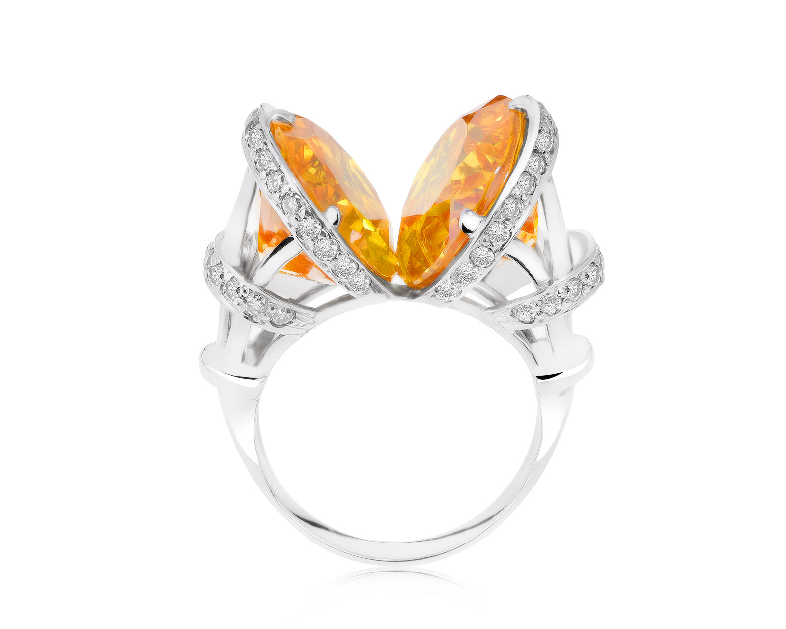 Восхитительное золотое кольцо с бриллиантами 0.78ct 151021/8