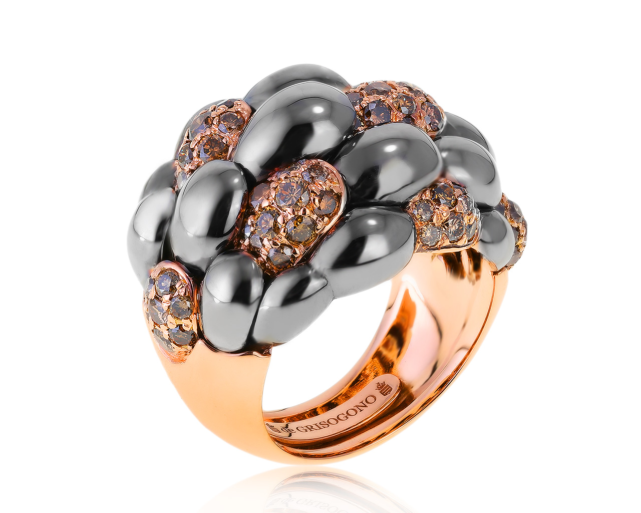 Оригинальное золотое кольцо с бриллиантами 1.02ct De Grisogono