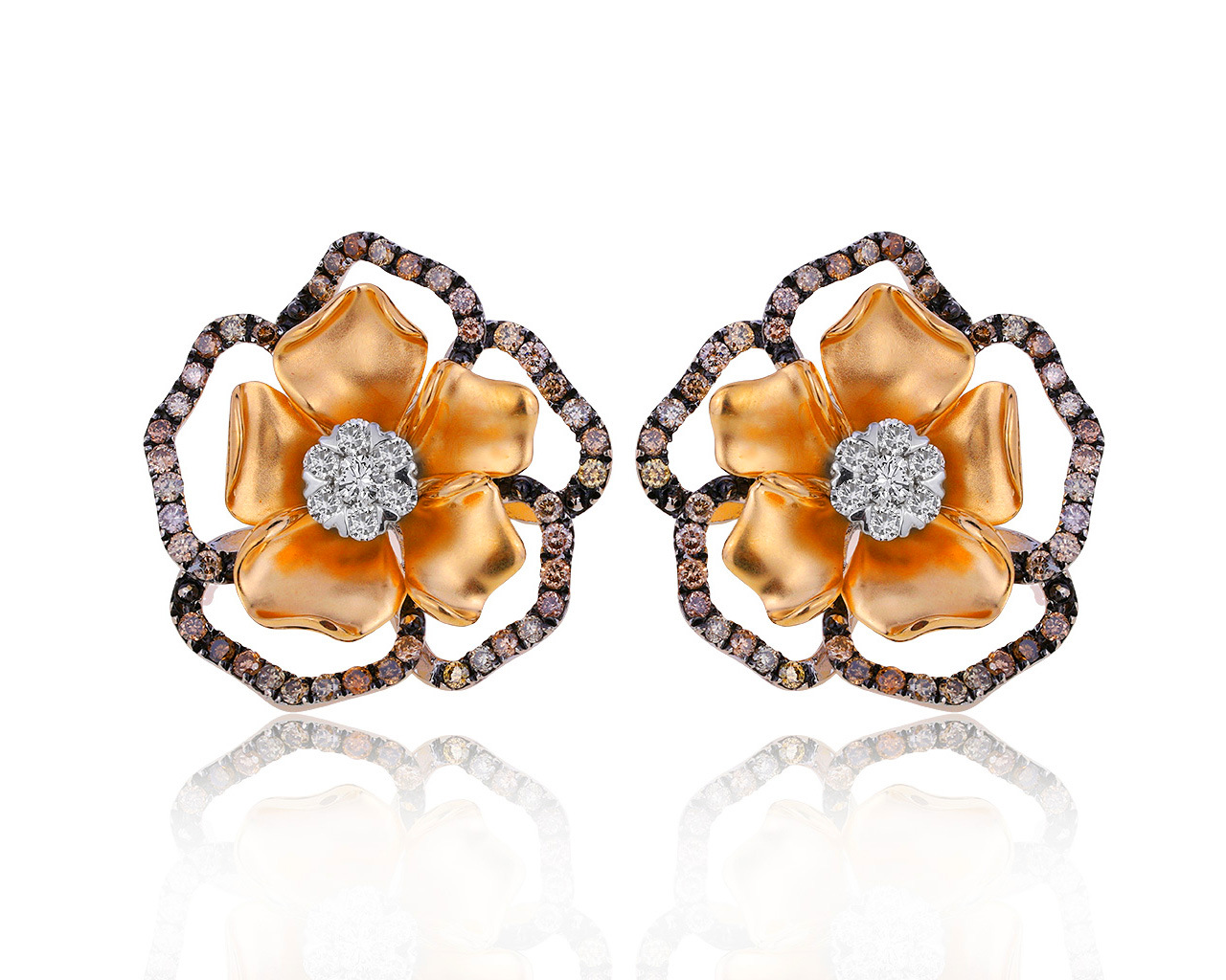 Великолепные золотые серьги с бриллиантами 1.16ct 280320/6