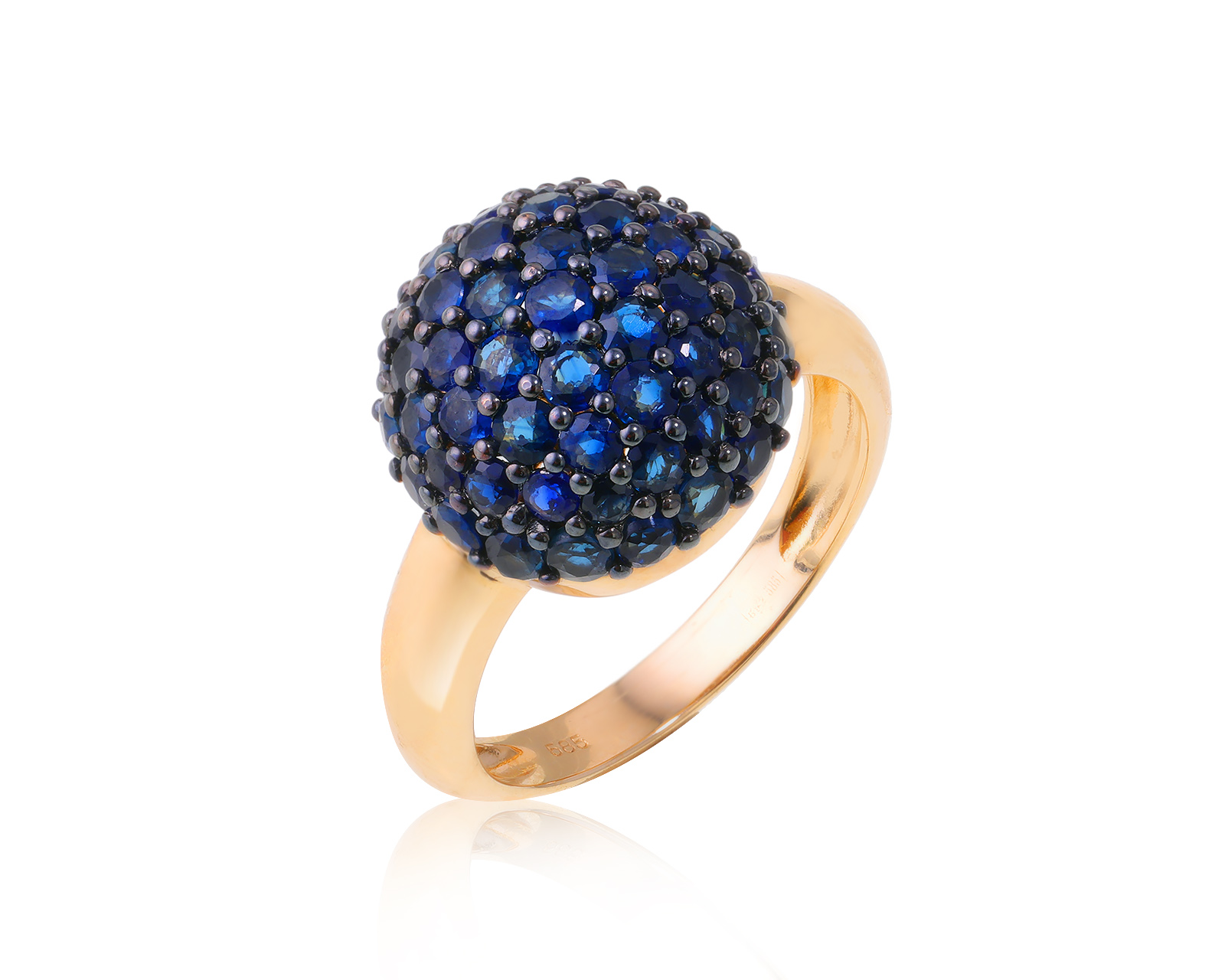 Золотое кольцо с сапфирами 3.39ct 180524/19