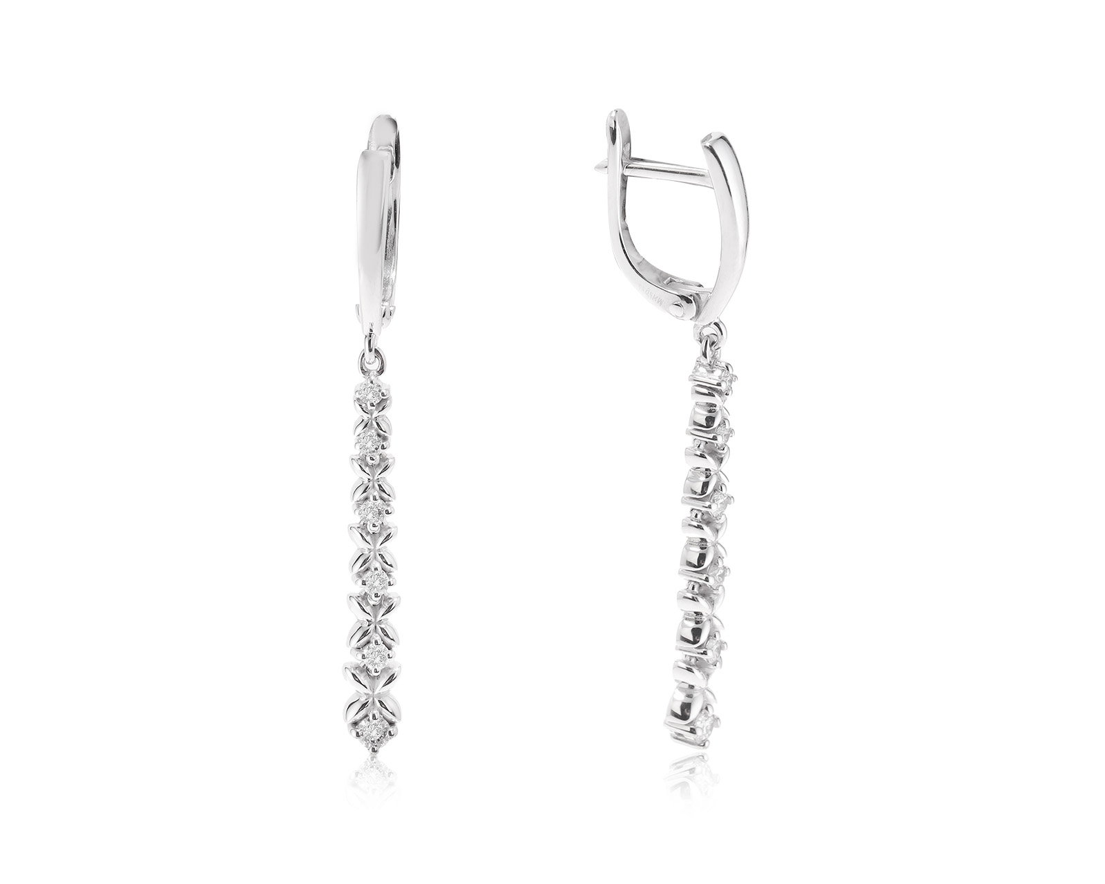 Оригинальные золотые серьги ЭПЛ Якутские бриллианты 061023/2