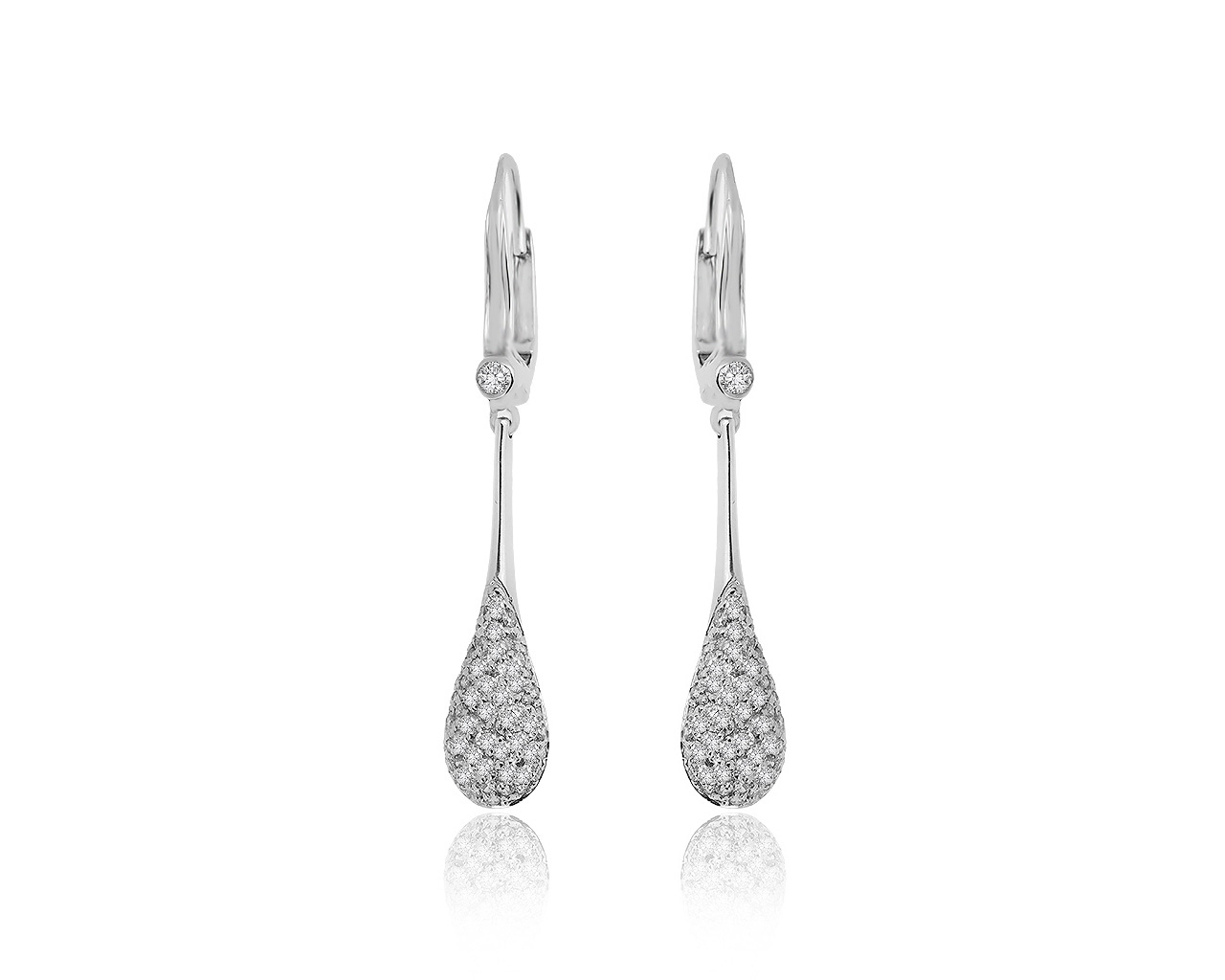 Прекрасные золотые серьги с бриллиантами 0.83ct 091219/8