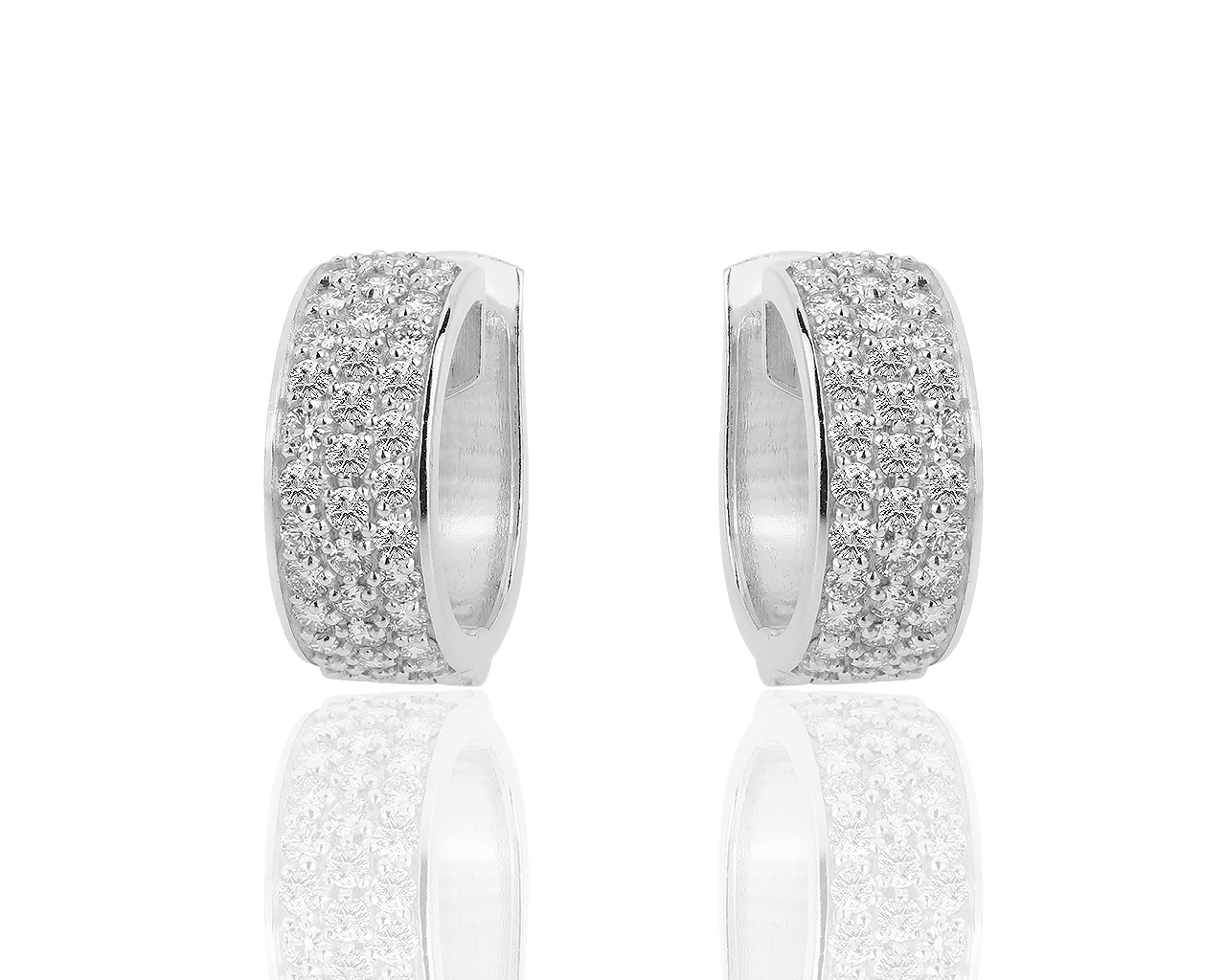 Великолепные золотые серьги с бриллиантами 1.40ct 081118/4