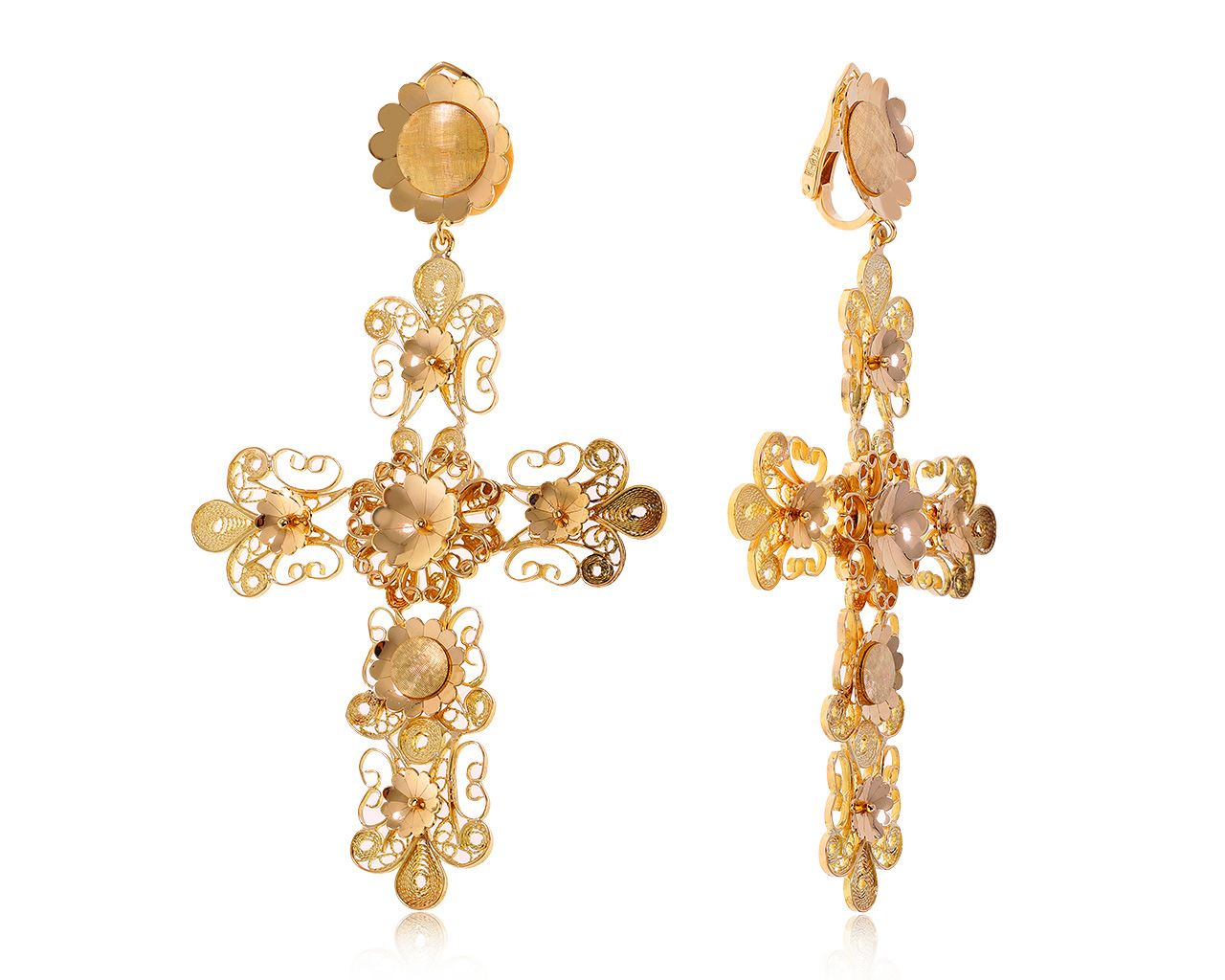 Оригинальные золотые серьги Dolce Gabbana