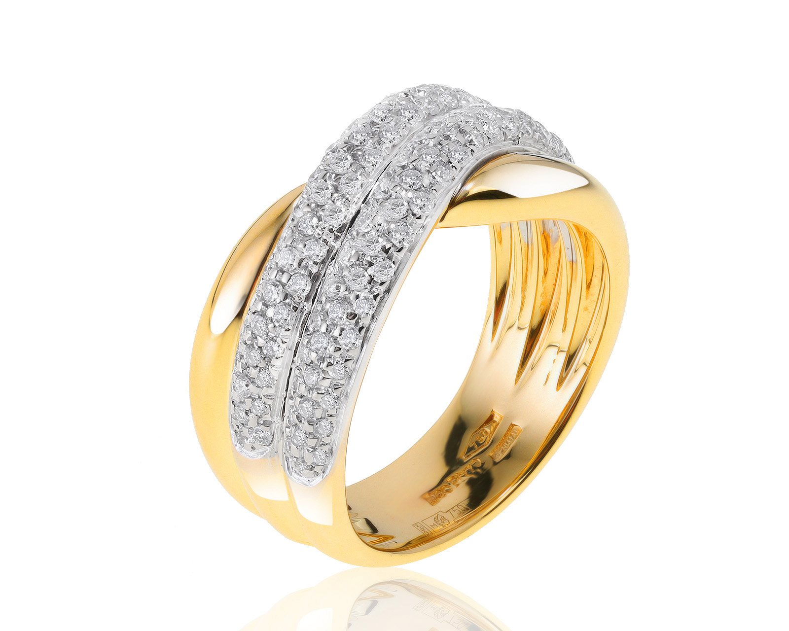 Оригинальное золотое кольцо с бриллиантами 0.55ct Leo Pizzo 220921/9