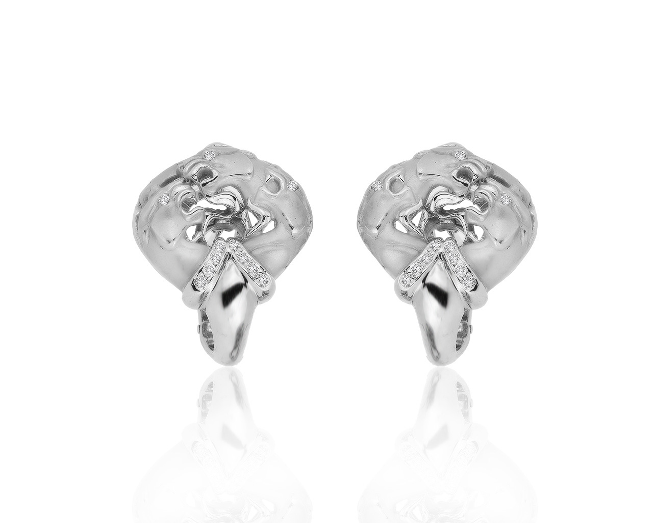 Оригинальные золотые серьги с бриллиантами 0.10ct Carrera y Carrera 040120/1