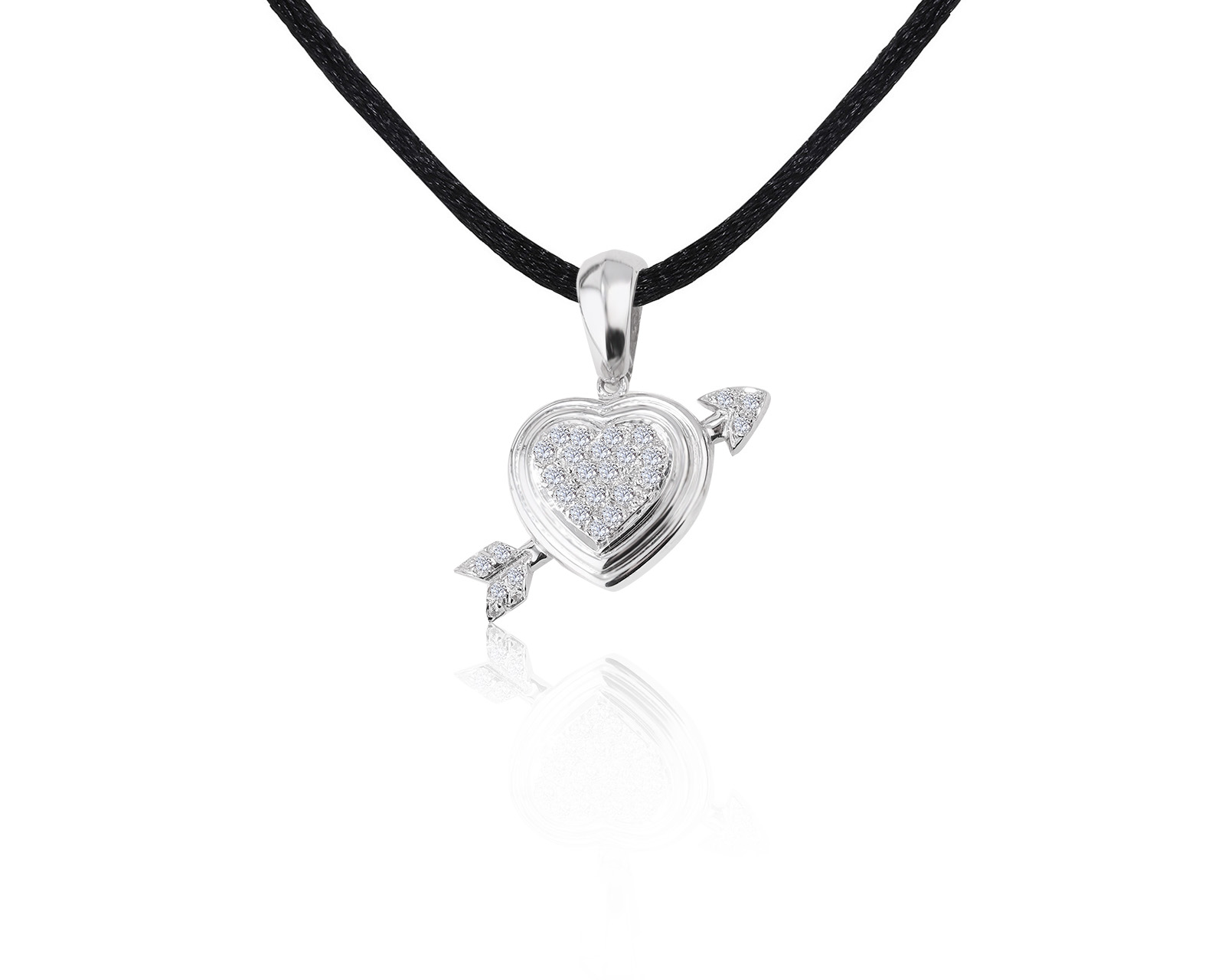 Романтичный золотой кулон с бриллиантами 0.33ct 170522/9 Романтичный золотой кулон с бриллиантами 0.33ct 170522/9