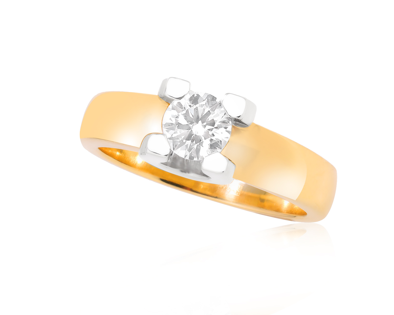 Оригинальное золотое кольцо с бриллиантом 0.58ct Arte Diore 140225/21