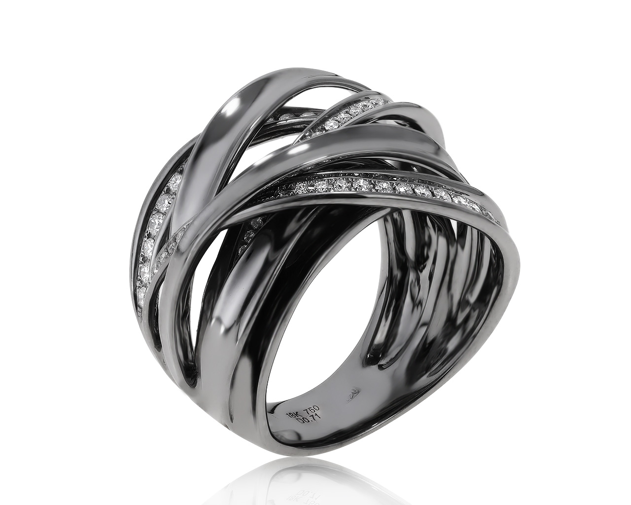 Завораживающее золотое кольцо с бриллиантами 0.71ct 270121/3