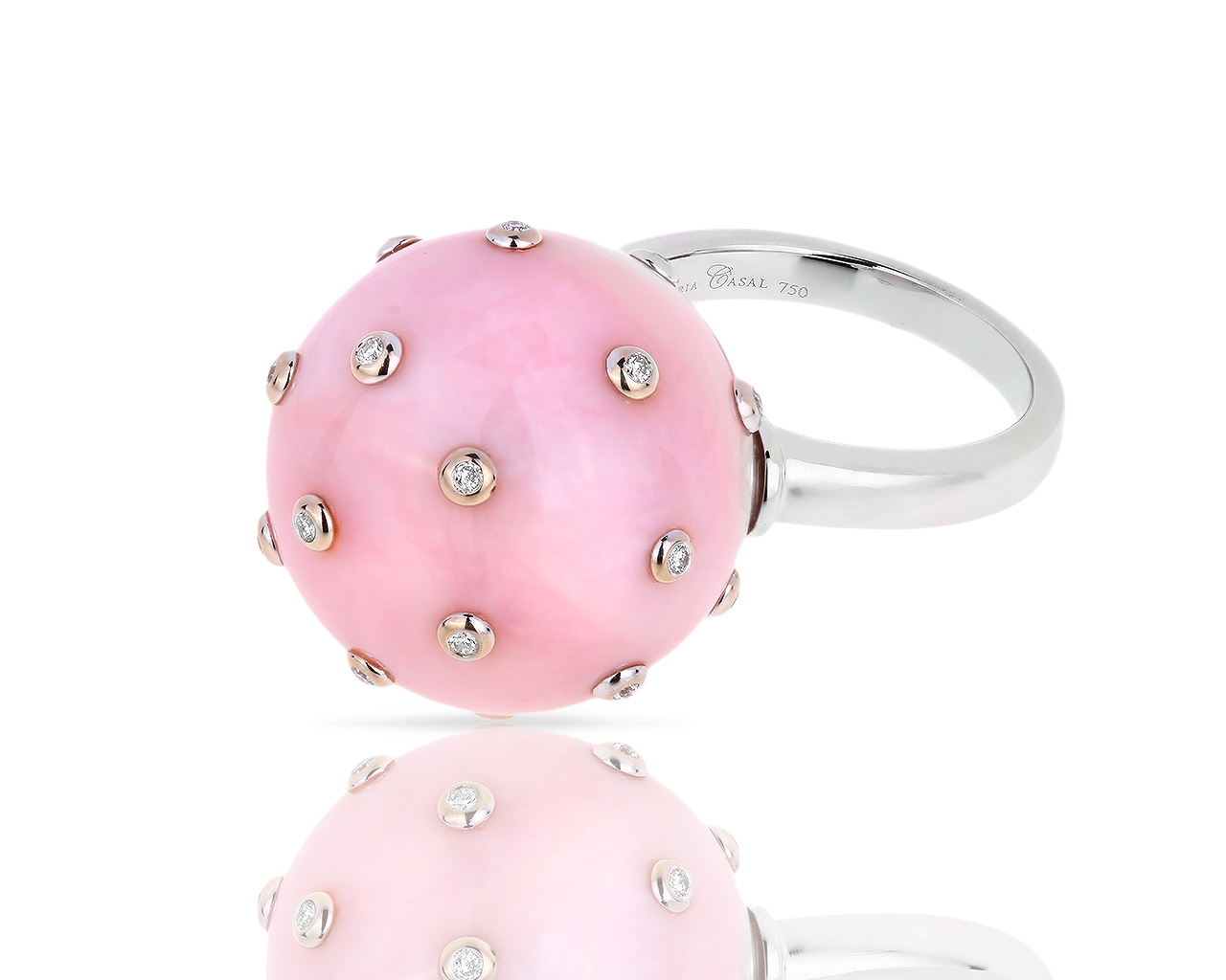 Нежное золотое кольцо с бриллиантами 0.15ct Victoria Casal 140917/10