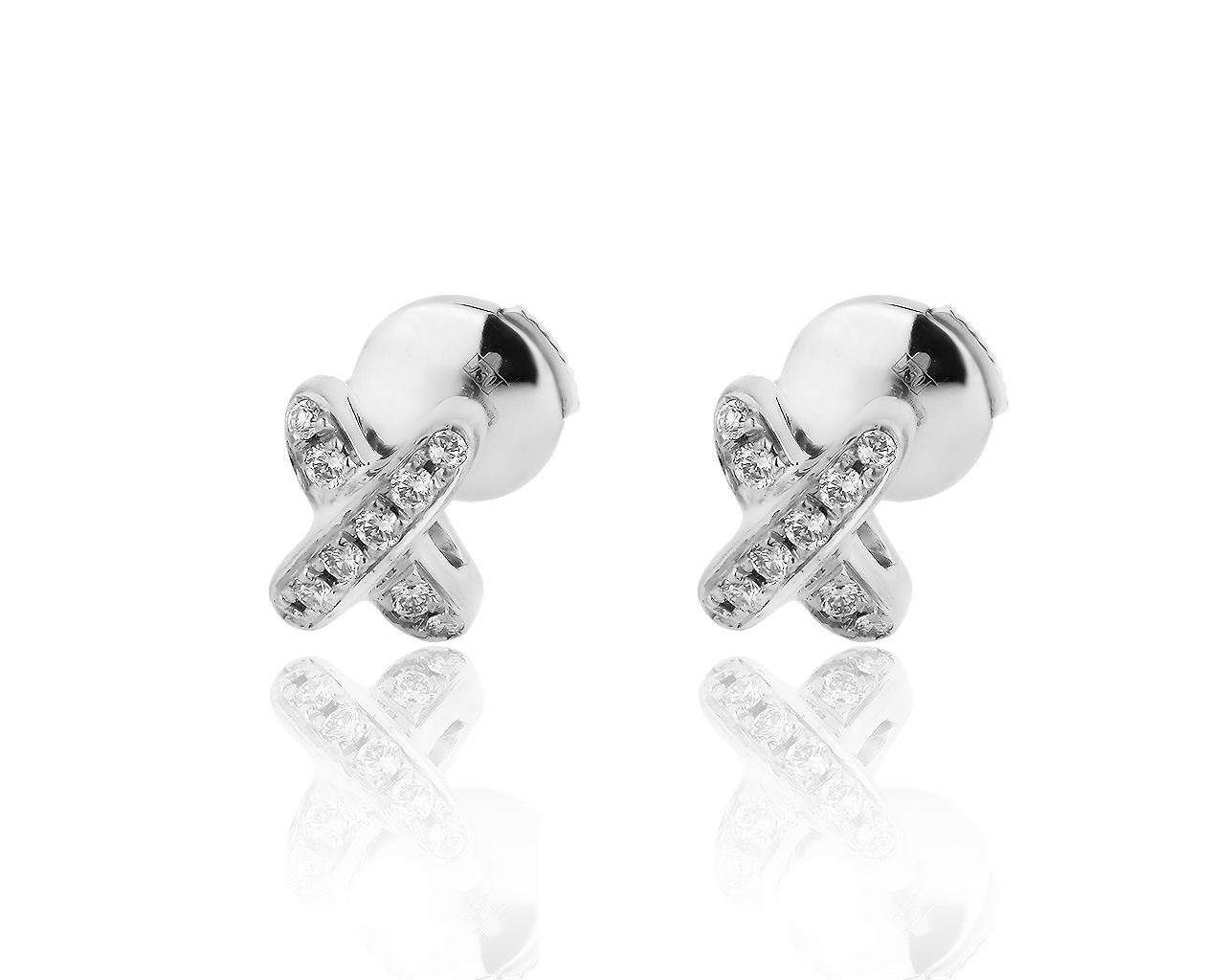 Изящные золотые серьги с бриллиантами 0.30ct Chaumet 160719/1