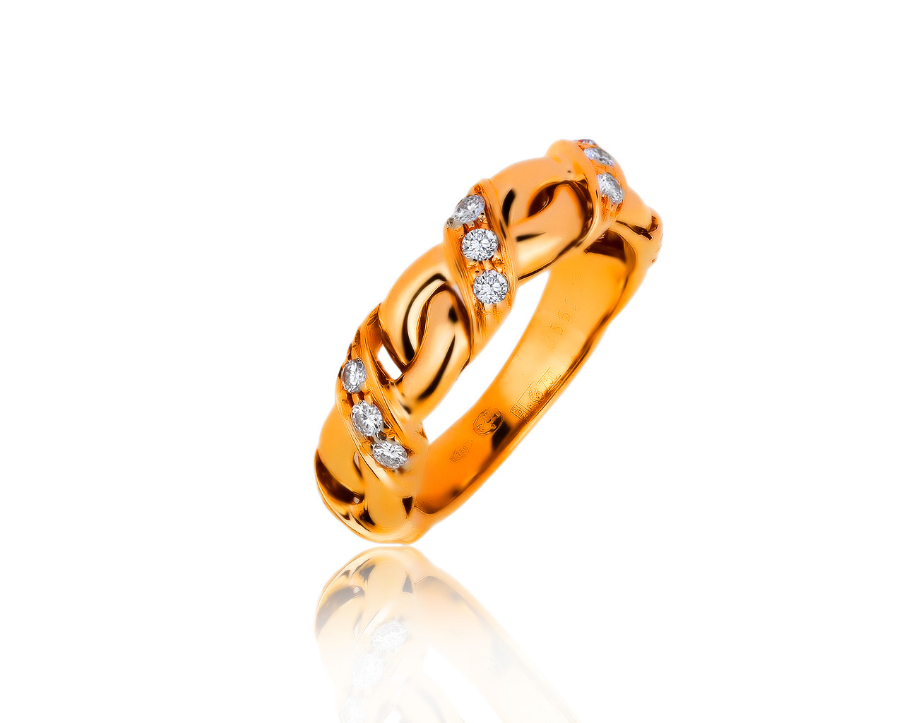 Оригинальное золотое кольцо с бриллиантами 0.30ct Chaumet 250919/6