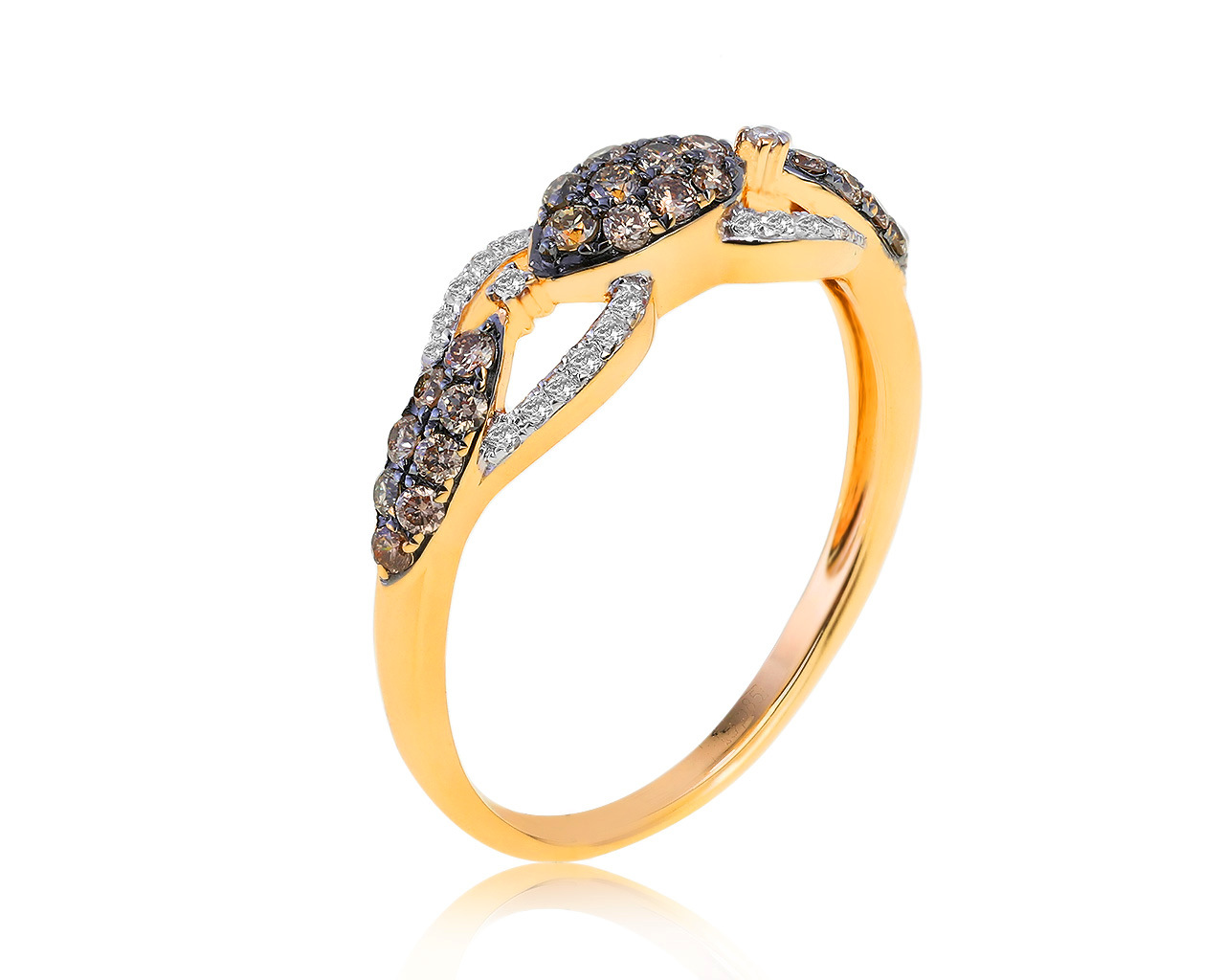 Прелестное золотое кольцо с бриллиантами 0.23ct 260321/7