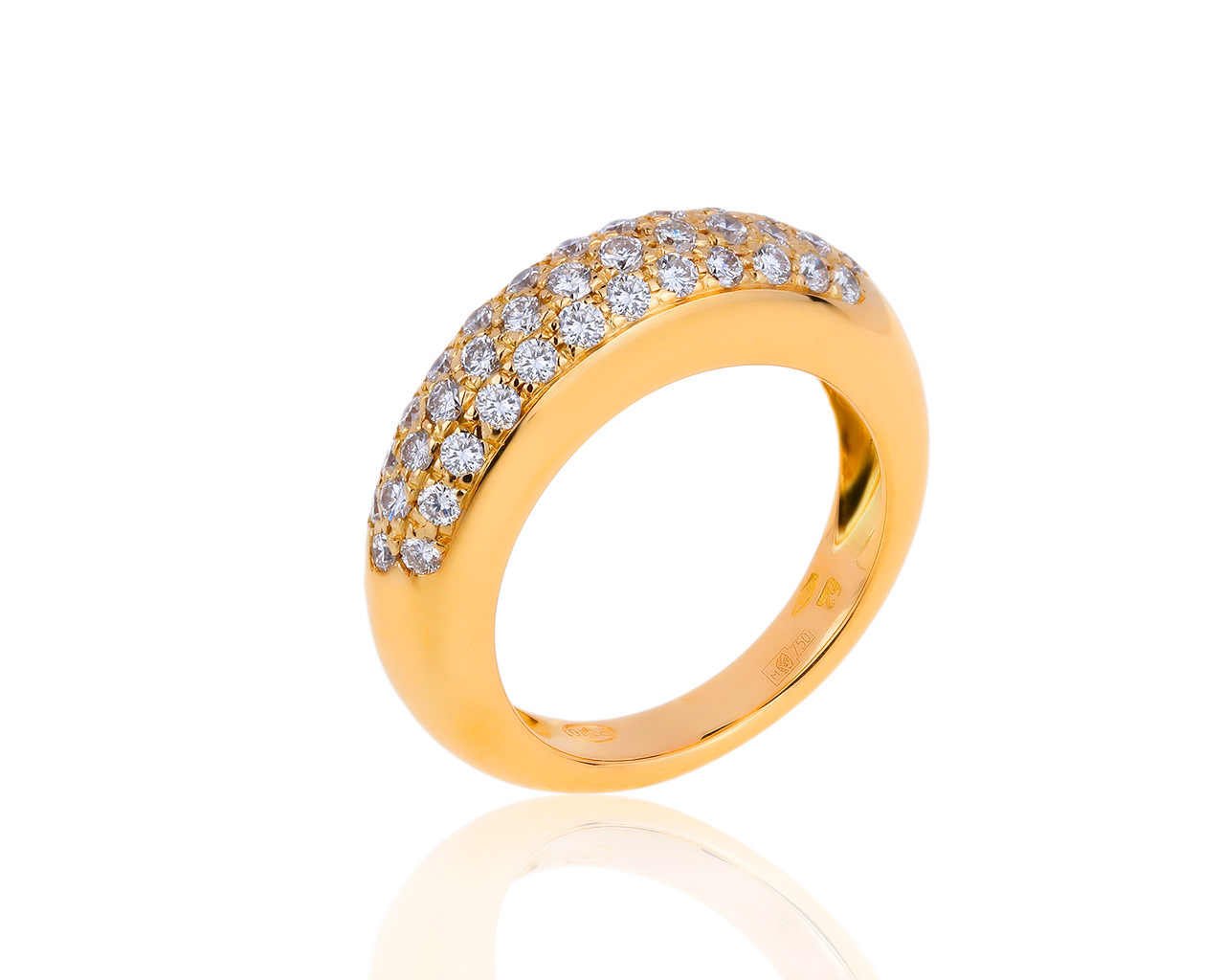Оригинальное золотое кольцо с бриллиантами 0.75ct Piaget 090120/4