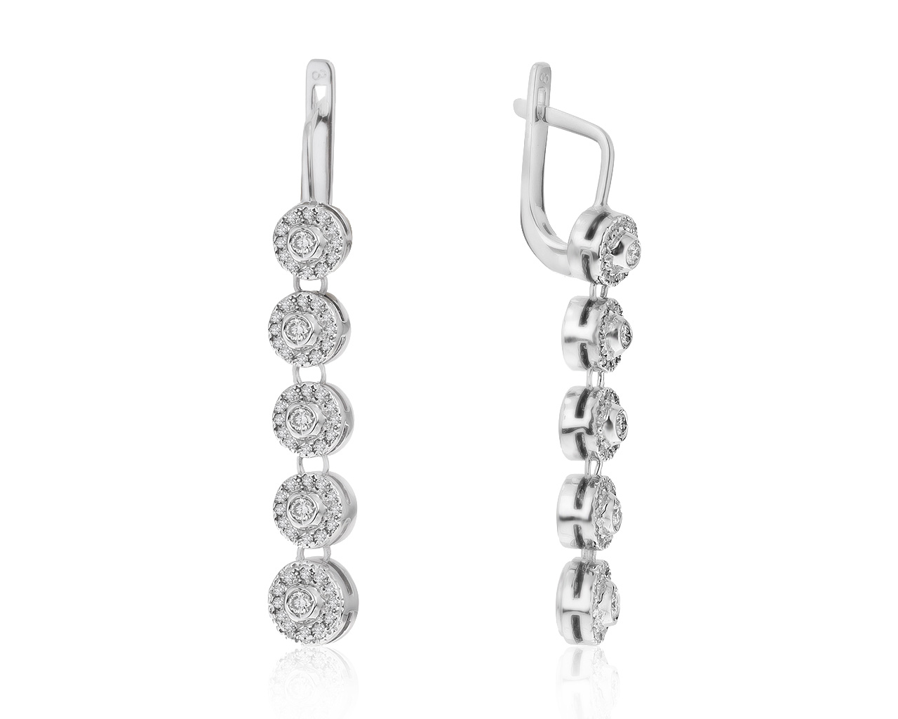 Прелестные золотые серьги с бриллиантами 1.05ct 070521/6