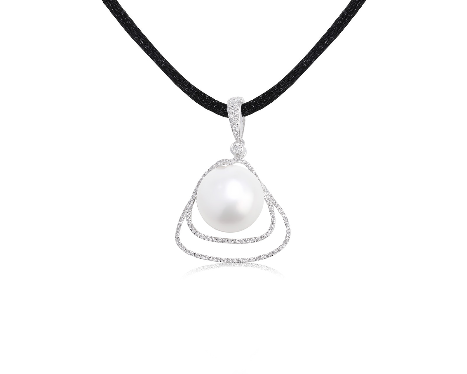 Модный золотой кулон с жемчугом 12.50 мм 171222/6