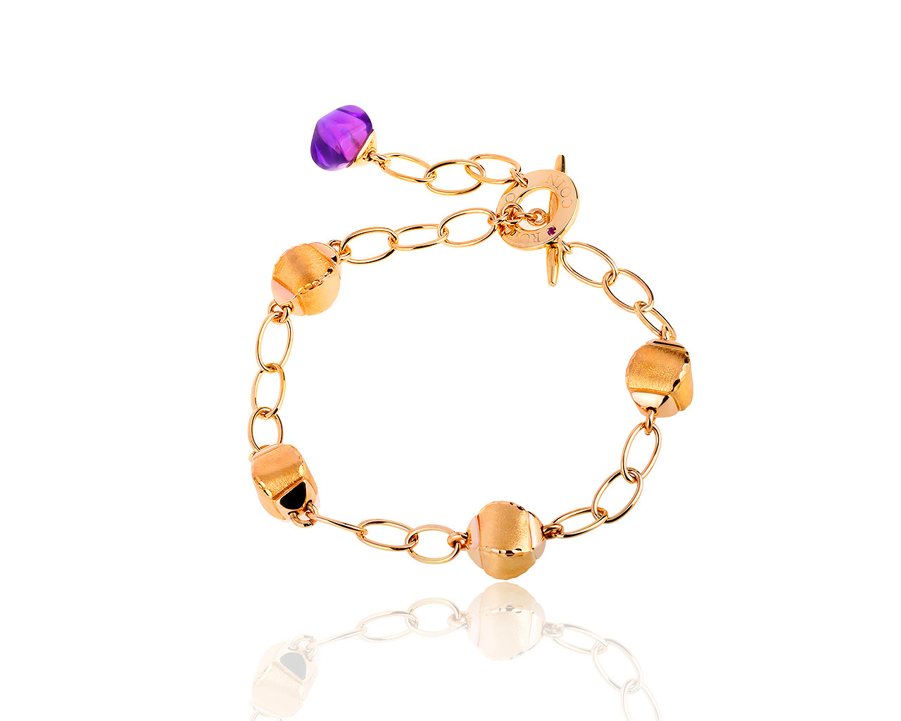Оригинальный золотой браслет с аметистом 4.95ct Roberto Coin 030919/1