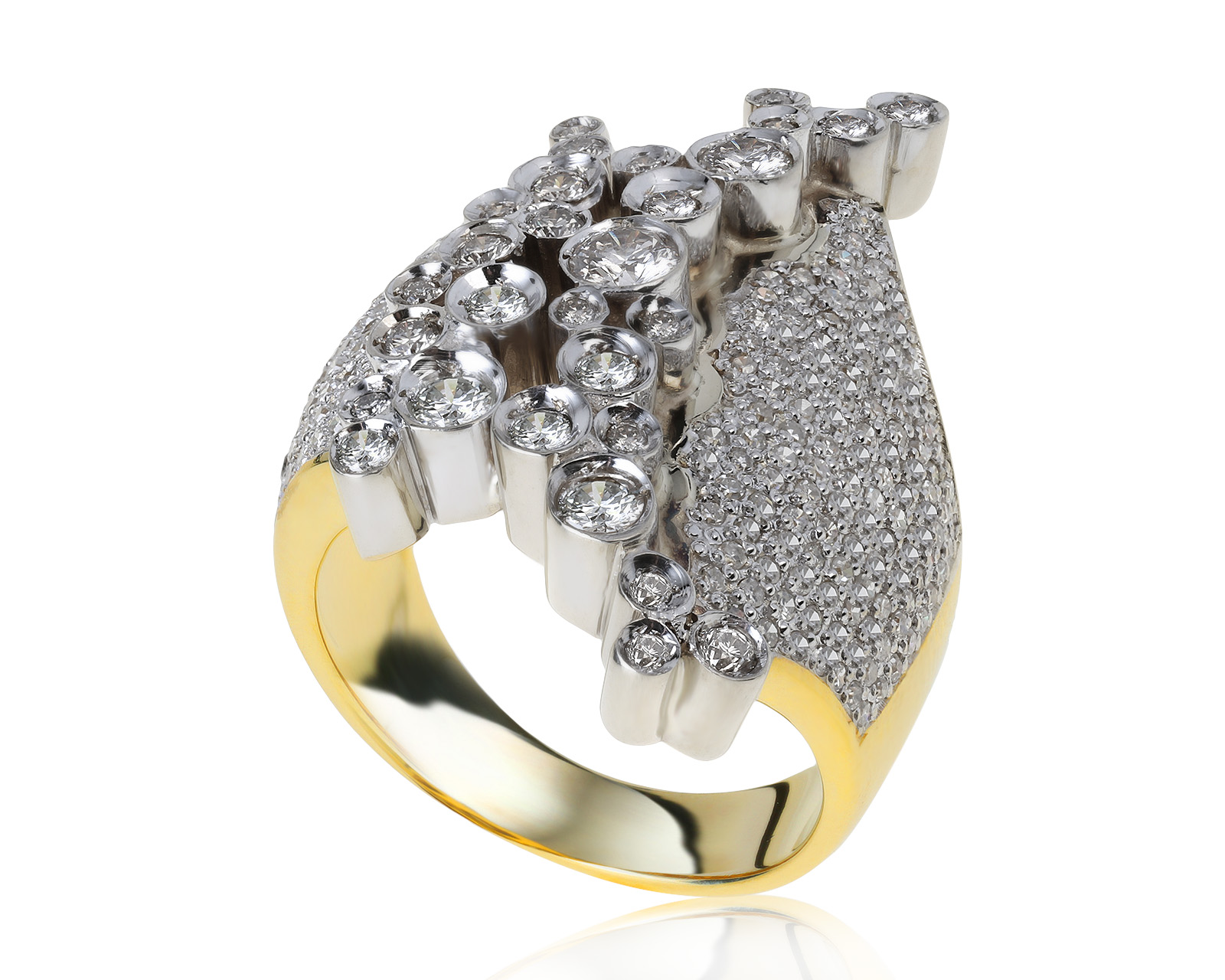 Притягательное золотое кольцо с бриллиантами 1.34ct 150521/8