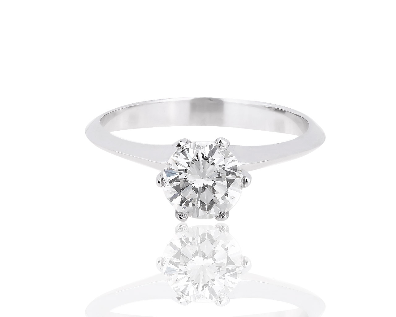 Помолвочное золотое кольцо с бриллиантом 1.04ct 210818/2