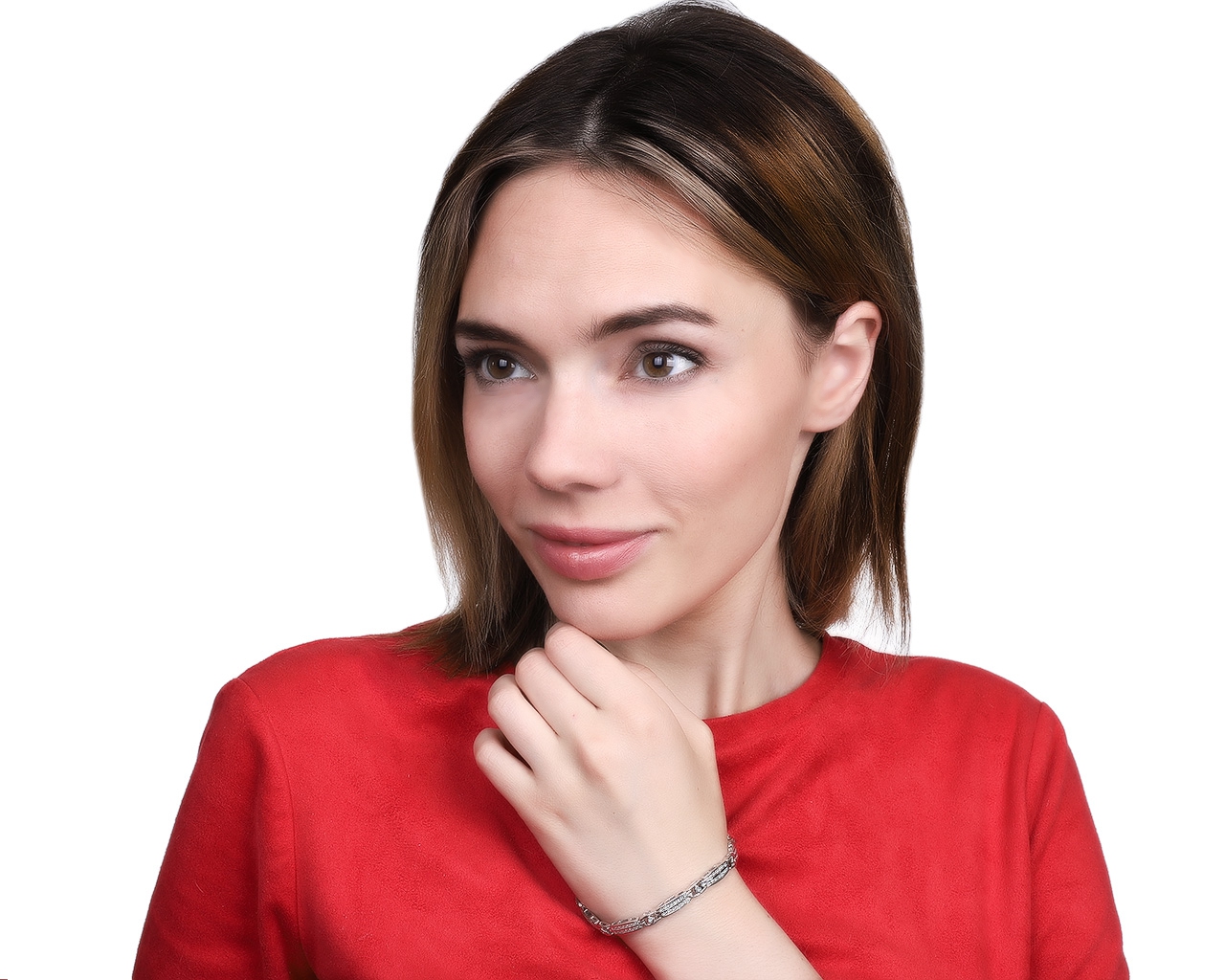 Солидный золотой браслет с бриллиантами 1.78ct