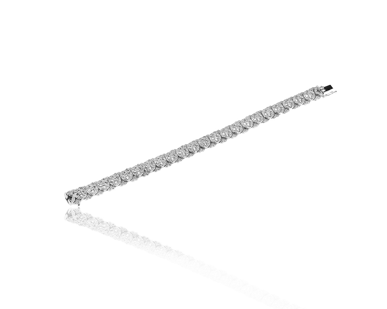 Королевский золотой браслет с бриллиантами 4.02ct